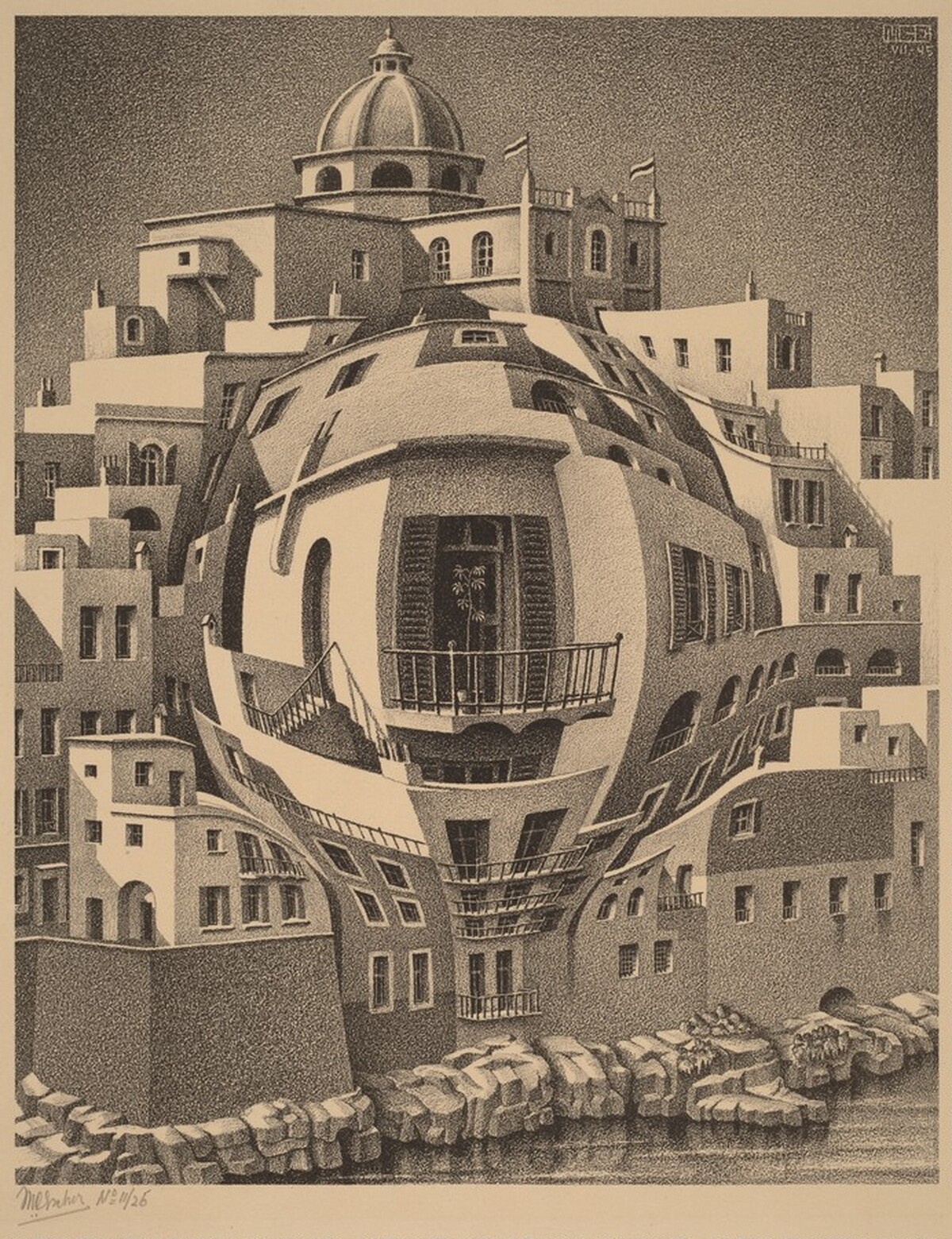 Balcony by M.C. Escher