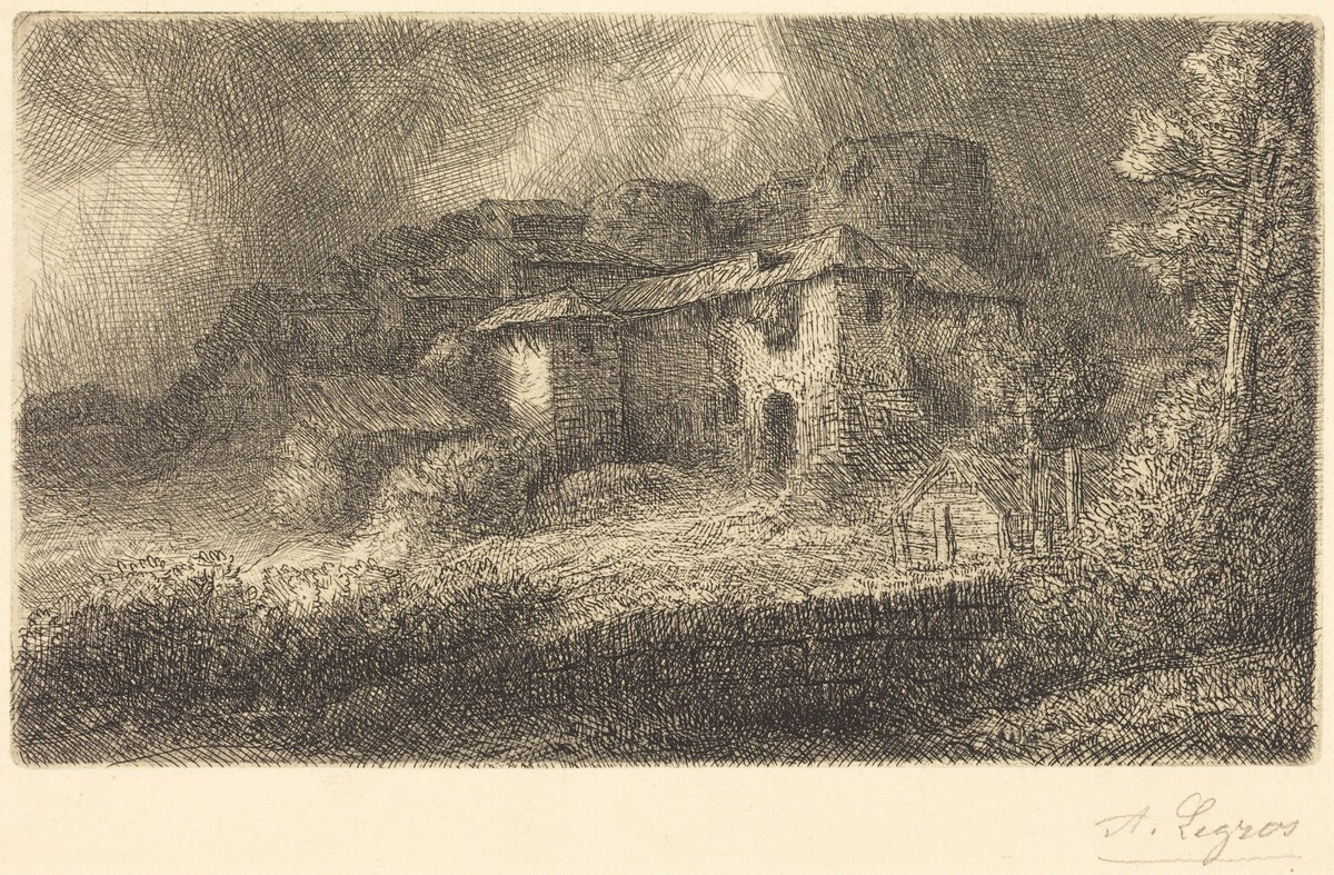 Ruins of a Chateau (Les ruins du chateau) by Alphonse Legros