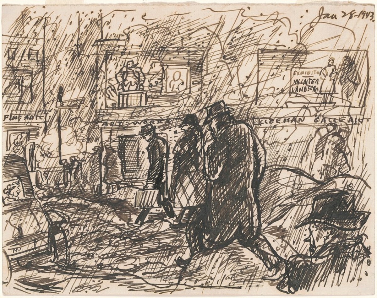C. Powell Minnigerode, Terry Farnsworth, Edward Hopper, and Richard Lahey in New York City by Richard Lahey