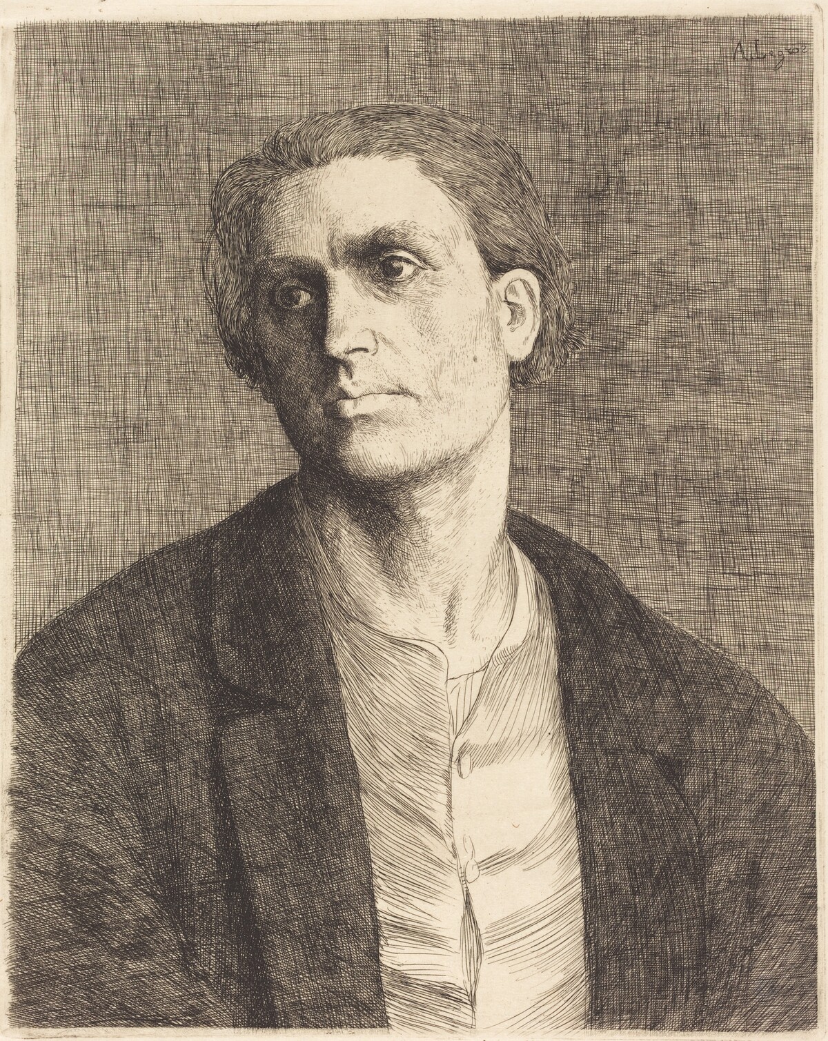 Study of a Man's Head (Etude de tete d'homme) by Alphonse Legros