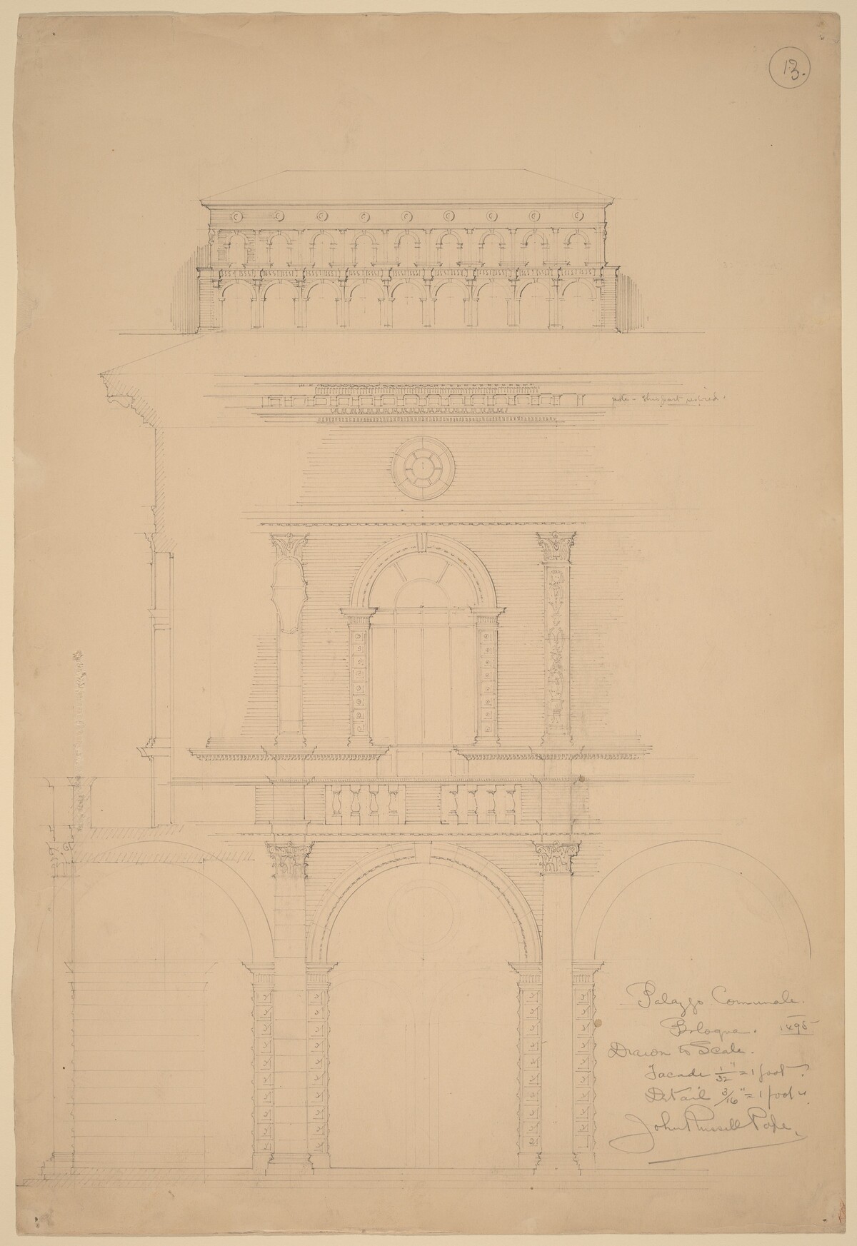 Palazzo Communale, Bologna by John Russell Pope