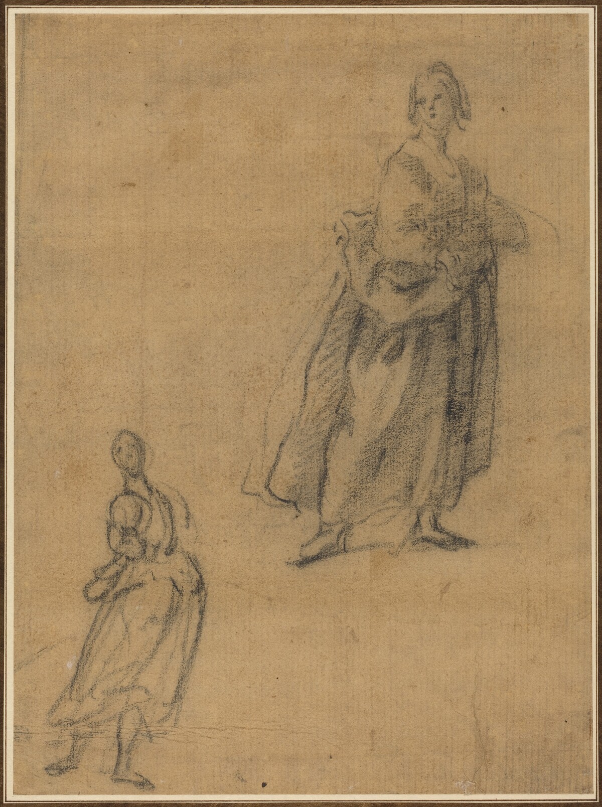 Two Studies of a Standing Woman by Italian 17th Century