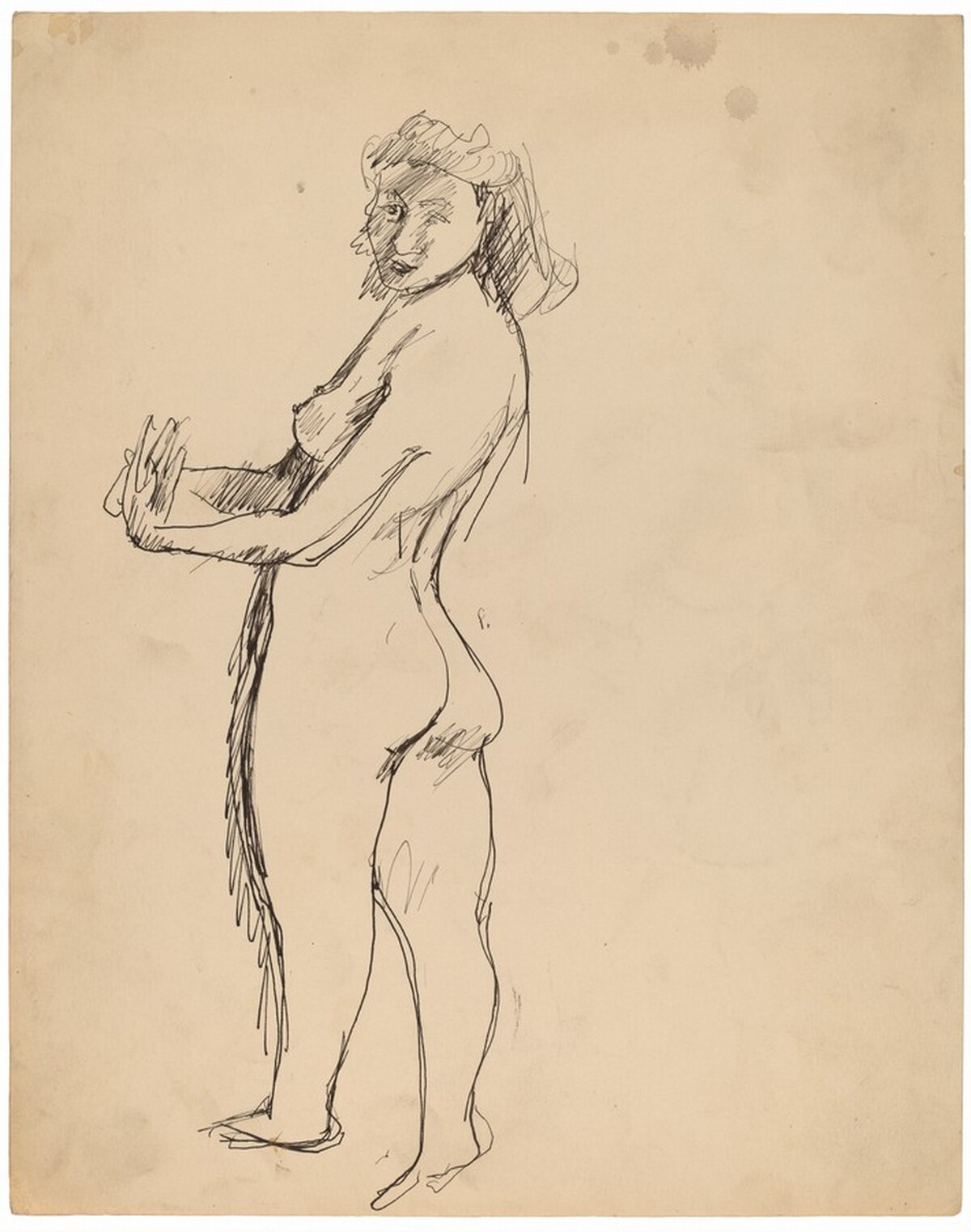 Standing Female Nude Facing Left by Mark Rothko