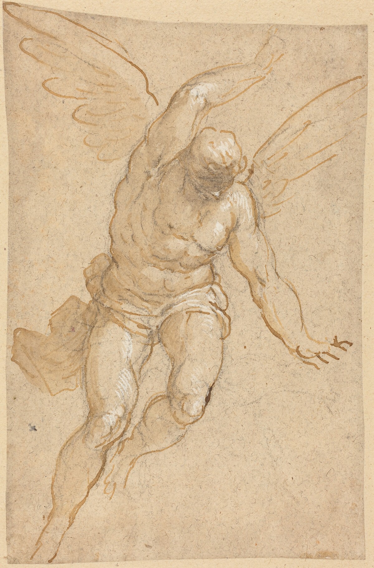 A Flying Angel by Jacopo Palma il Giovane