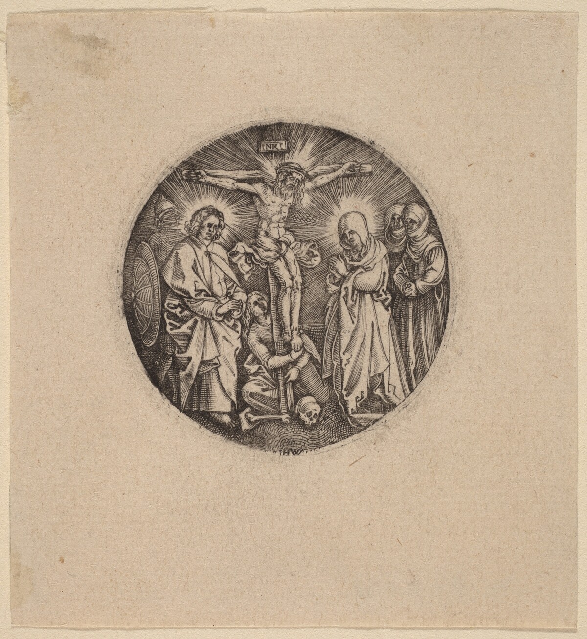 The Crucifixion called the Sword Pommel of Maxmilian by Hieronymus Wierix and Antonie Wierix after Albrecht Dürer