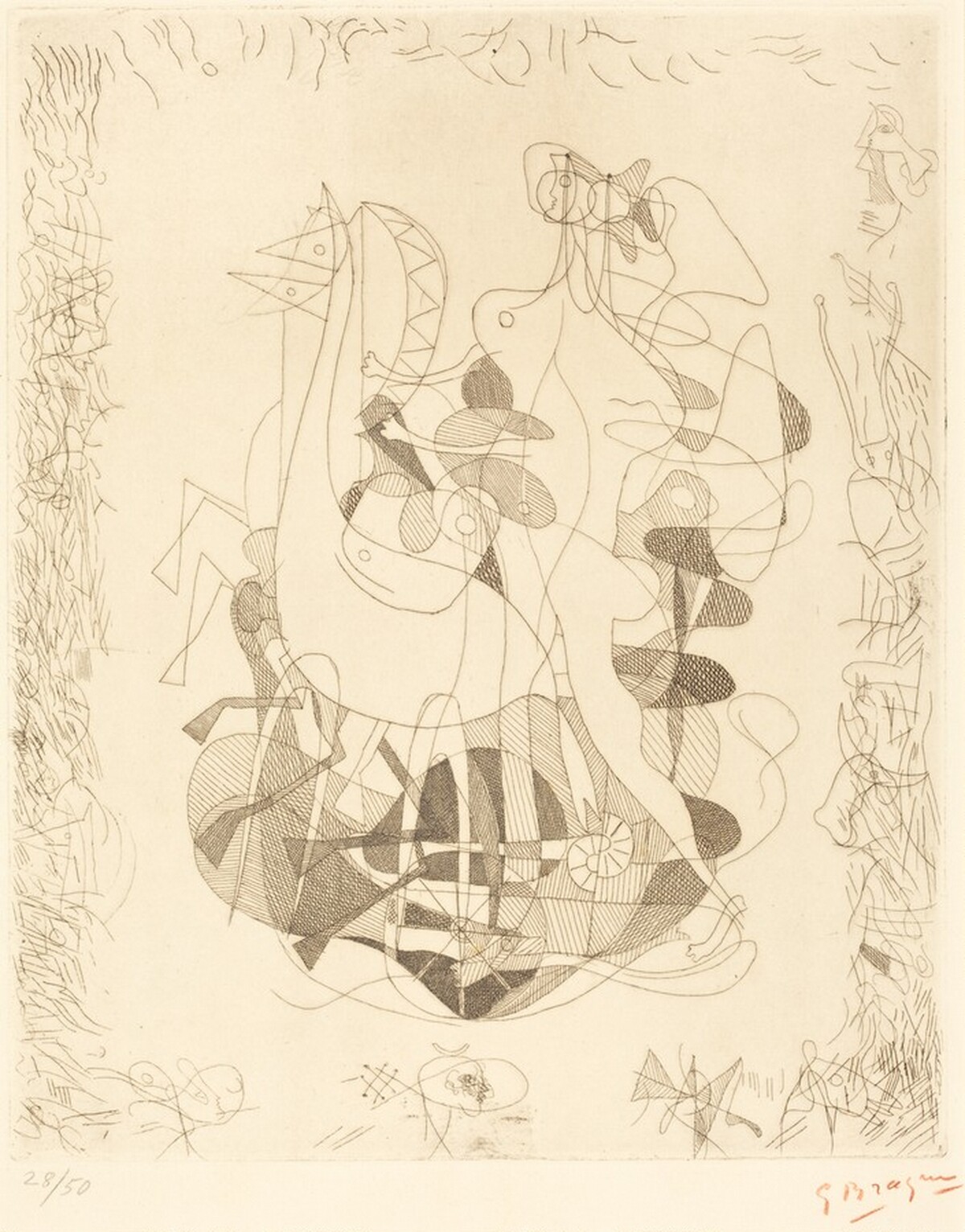 Théogonie, Page 39 by Georges Braque