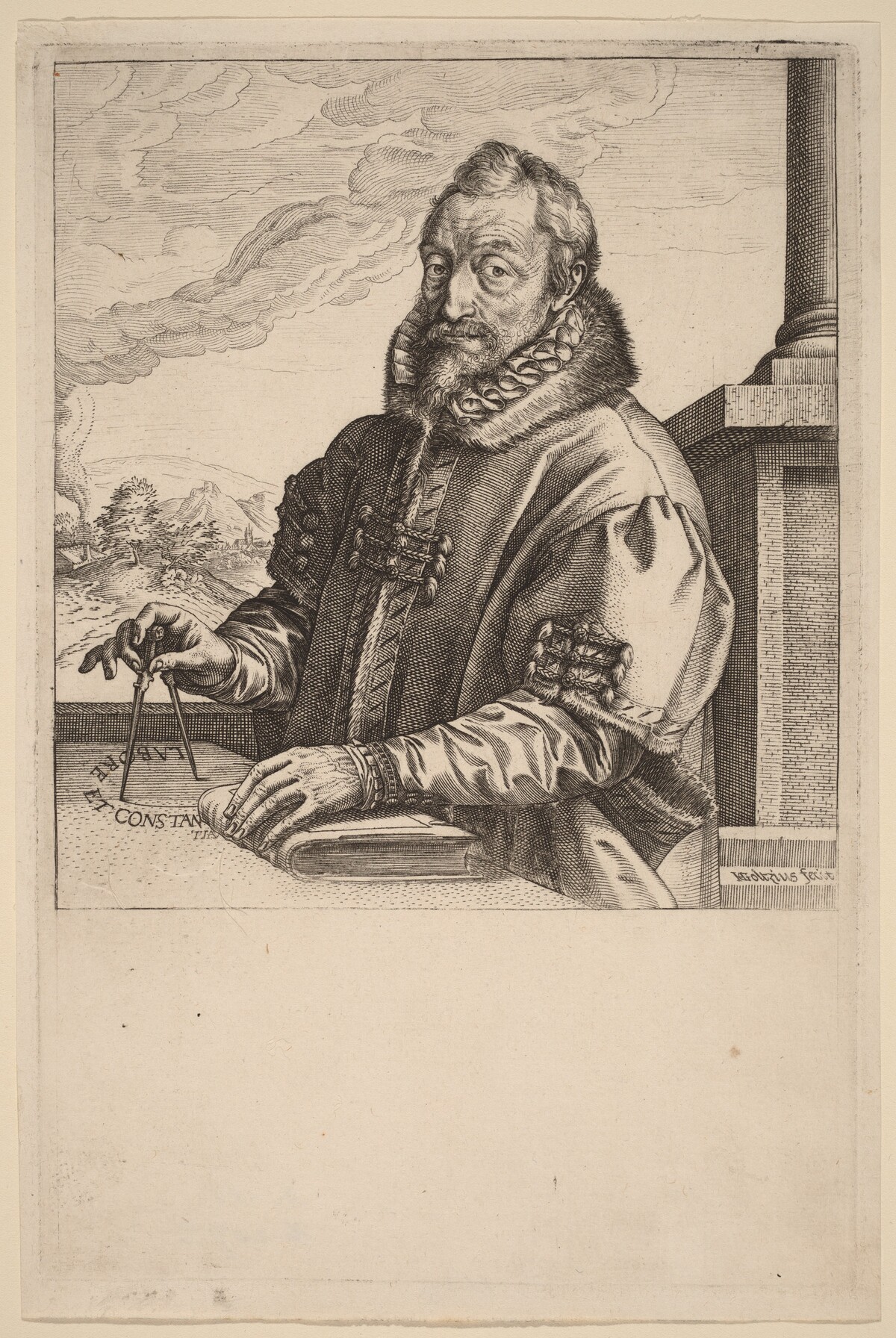 Christopher Plantin by Hendrik Goltzius
