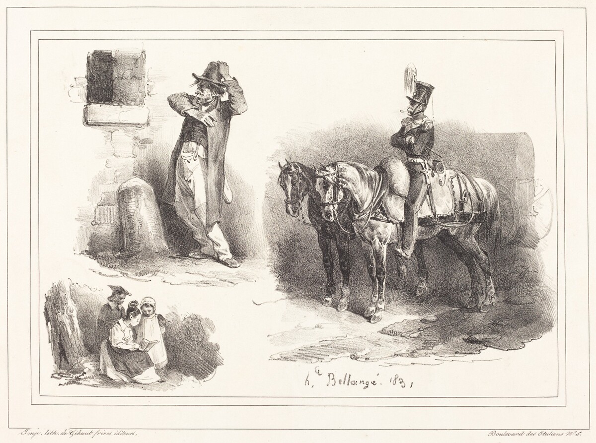 Three Vignettes by Hippolyte Bellangé