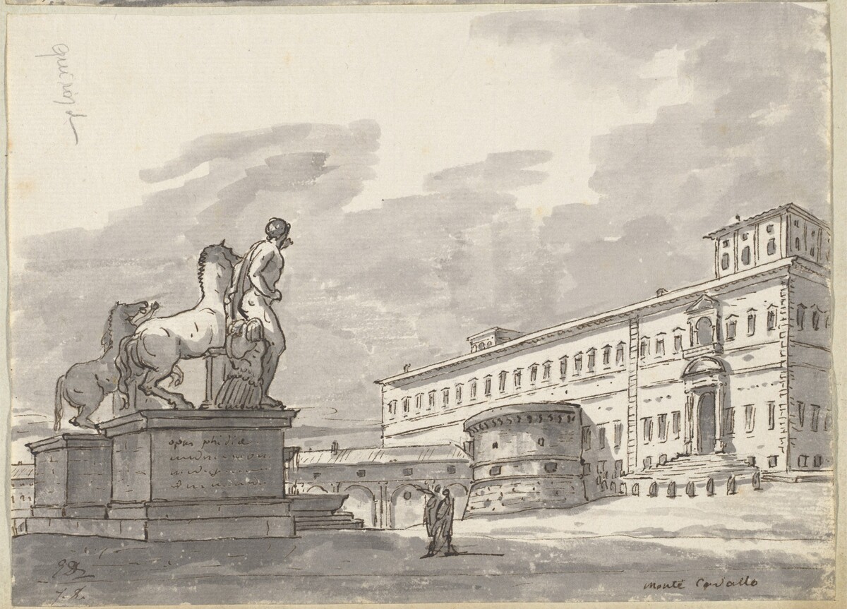 Monte Cavallo, with the Horse Tamers by Jacques-Louis David