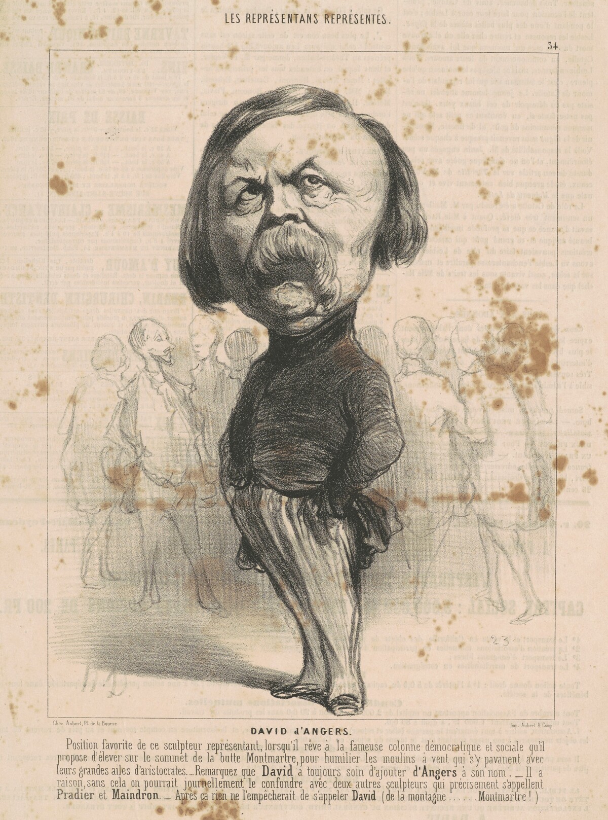 P.J. David D'Angers by Honoré Daumier