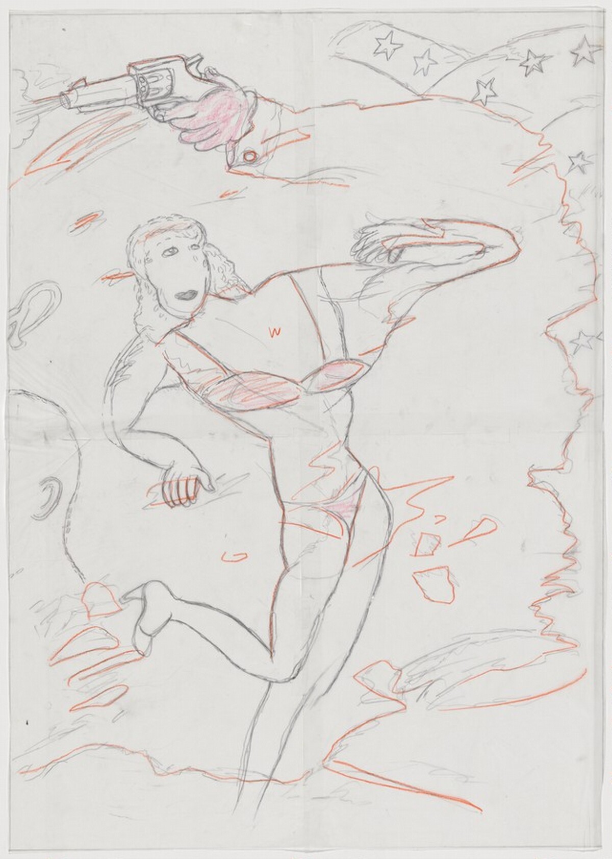 Pontchartrain [preparatory drawing for panel D] by Robert Colescott