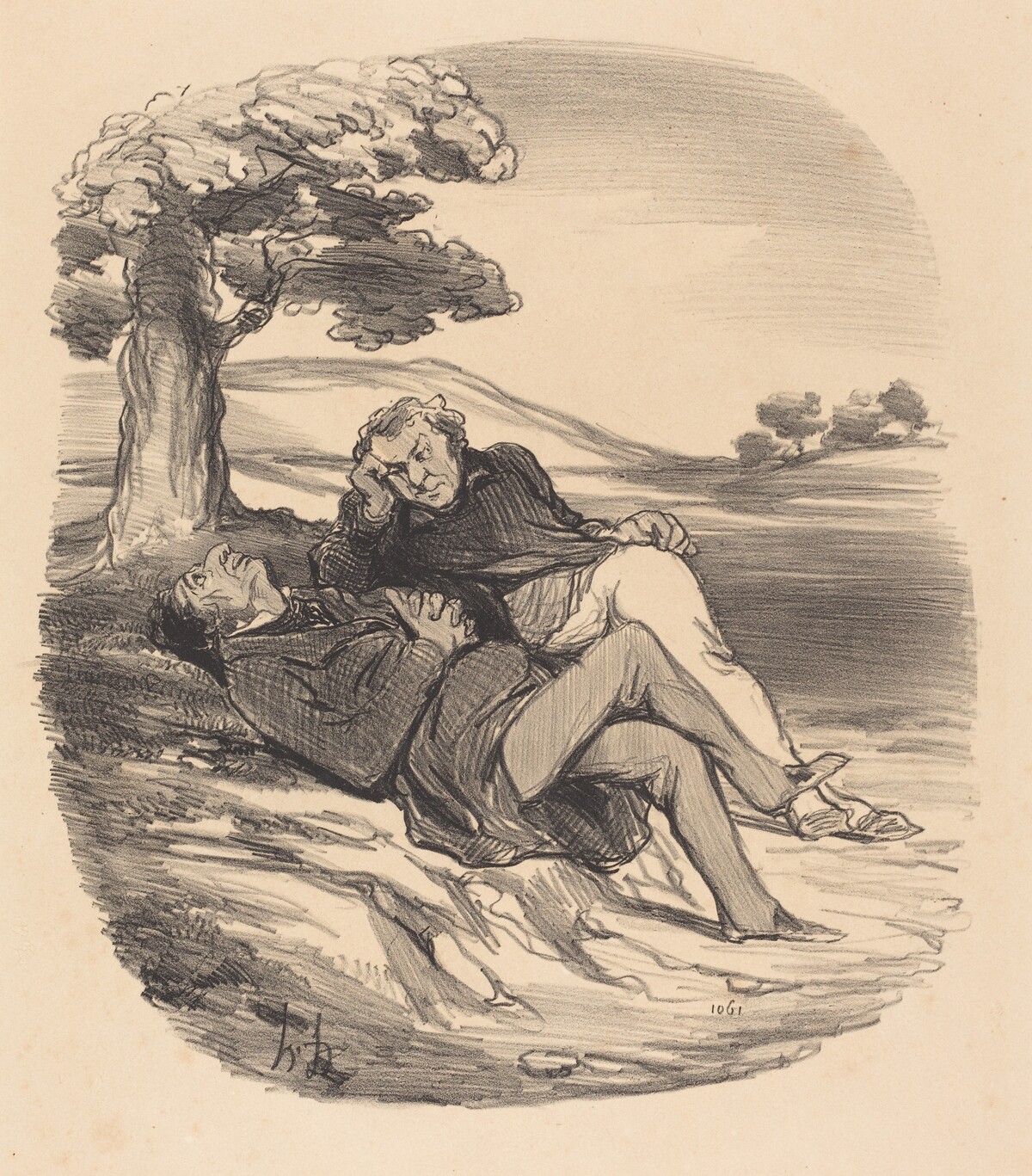 Doux loisir d'un quincailler retiré di commerce... by Honoré Daumier