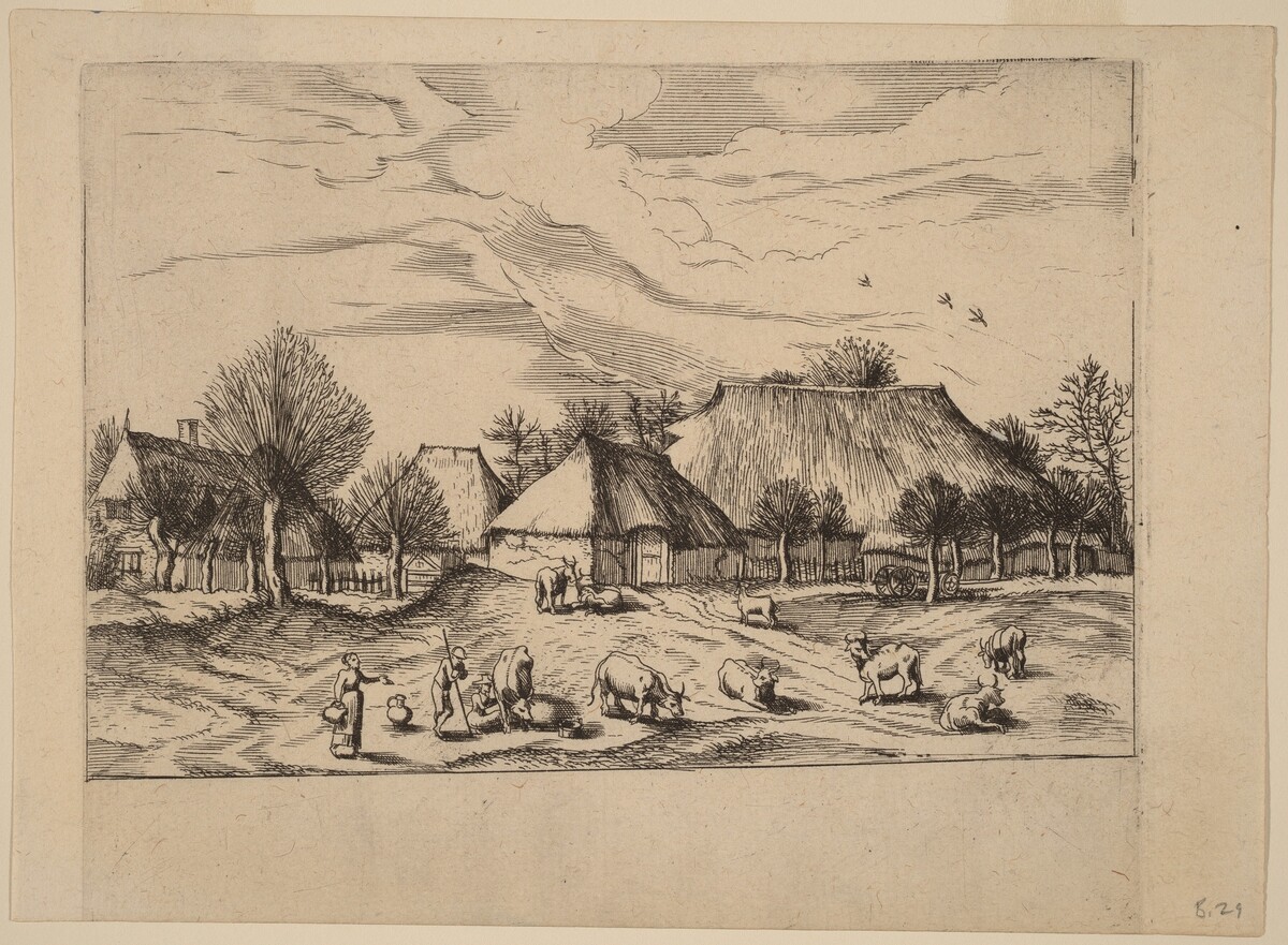Farms by Johannes and Lucas van Doetechum after Master of the Small Landscapes