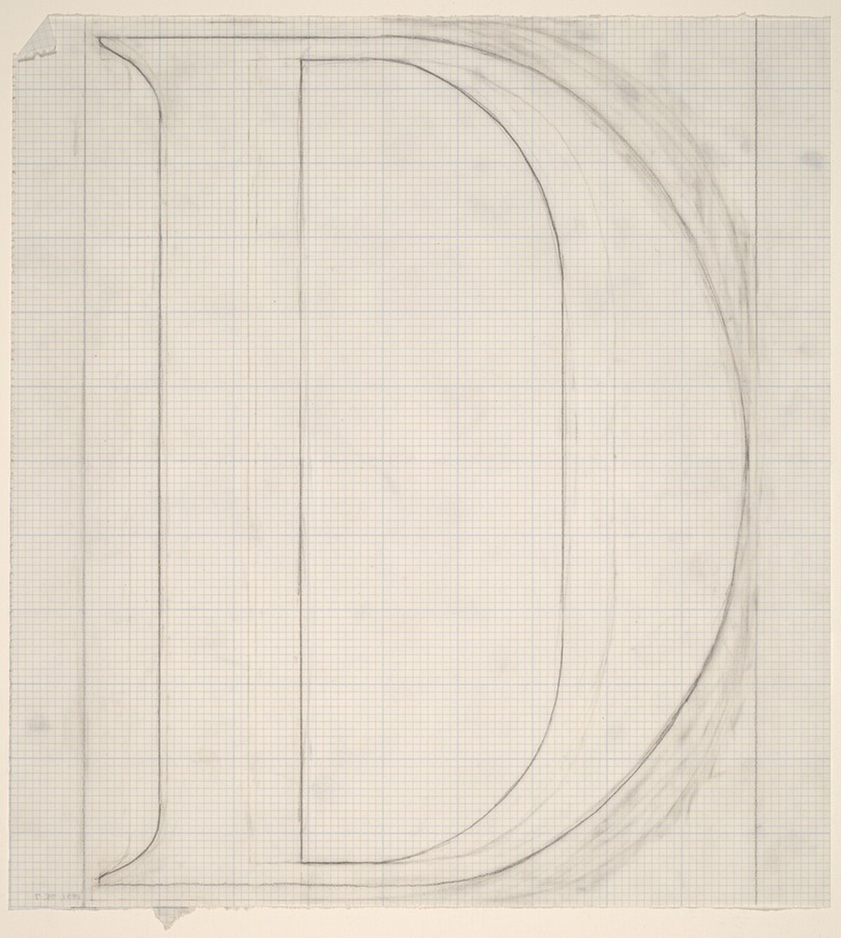 Sketch for "Building - Blocks for a Doorway" (D) by Vito Acconci