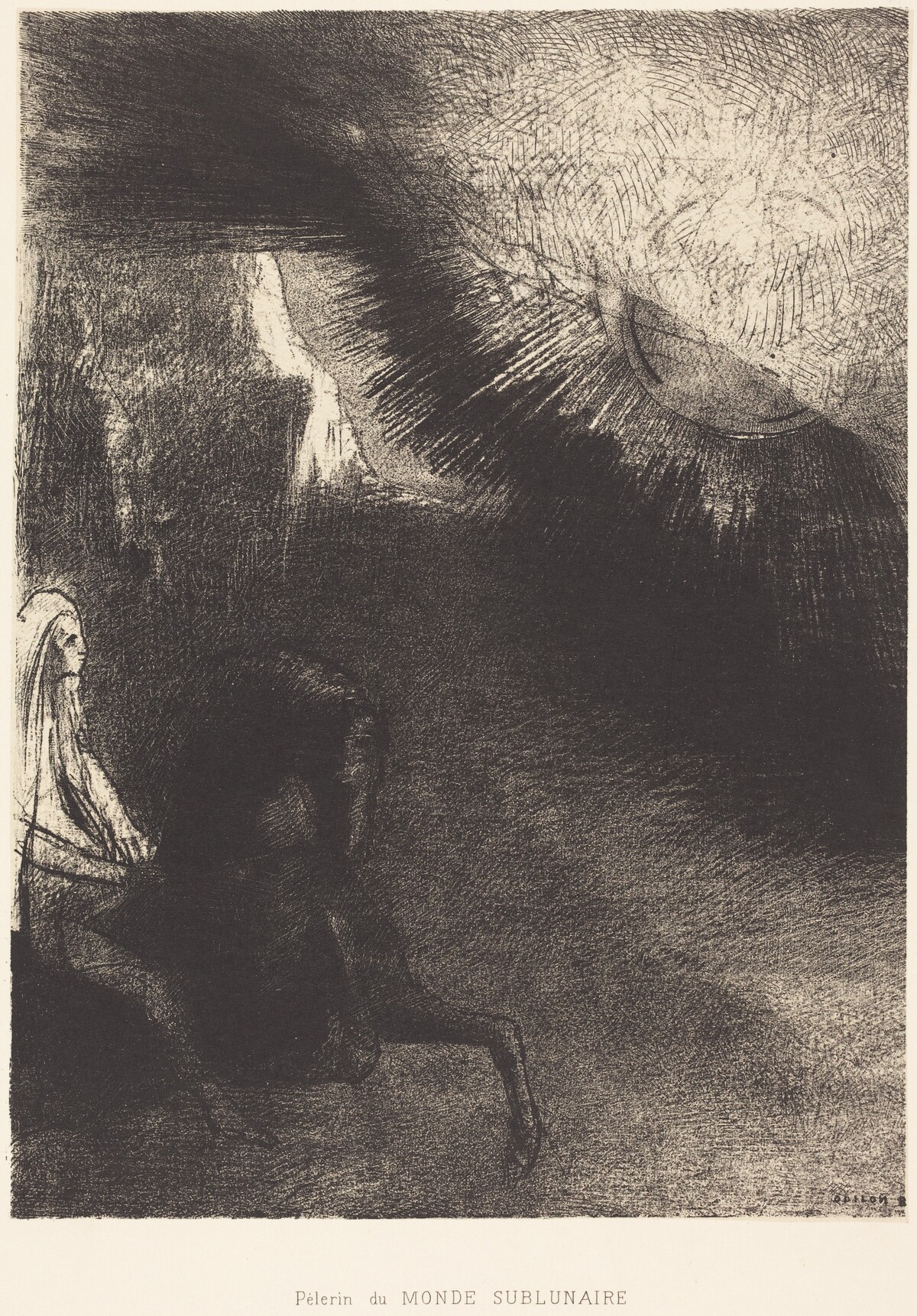 Pélerin du monde sublunaire (Pilgrim of the sublunary world) by Odilon Redon