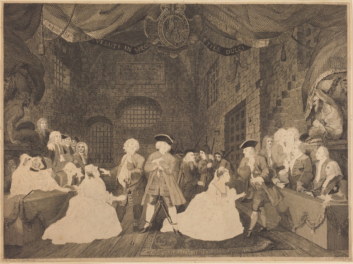 Beggar's Opera, Act III by William Blake after William Hogarth