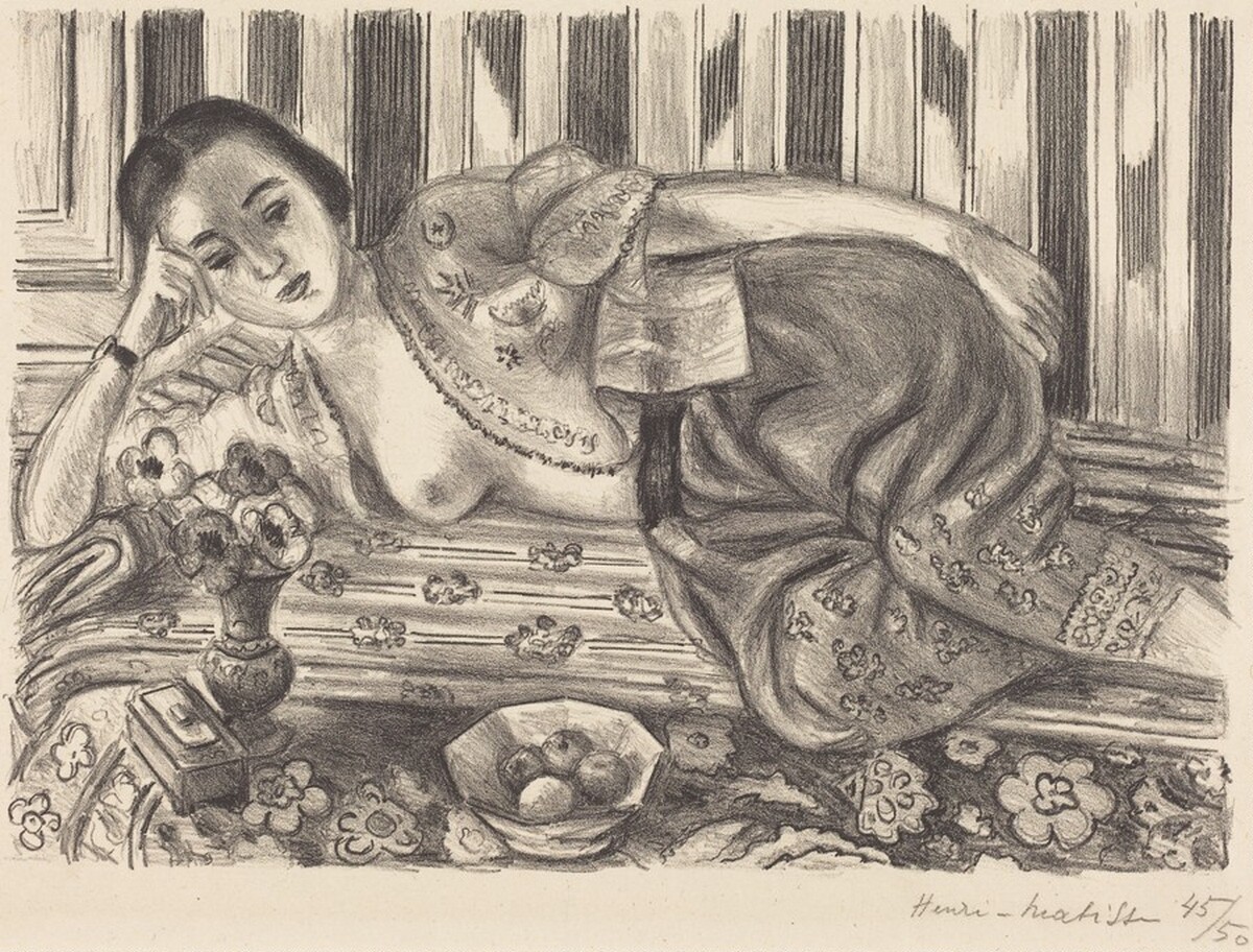 Odalisque with Red Satin Culottes (Odalisque à la culotte de satin rouge) by Henri Matisse