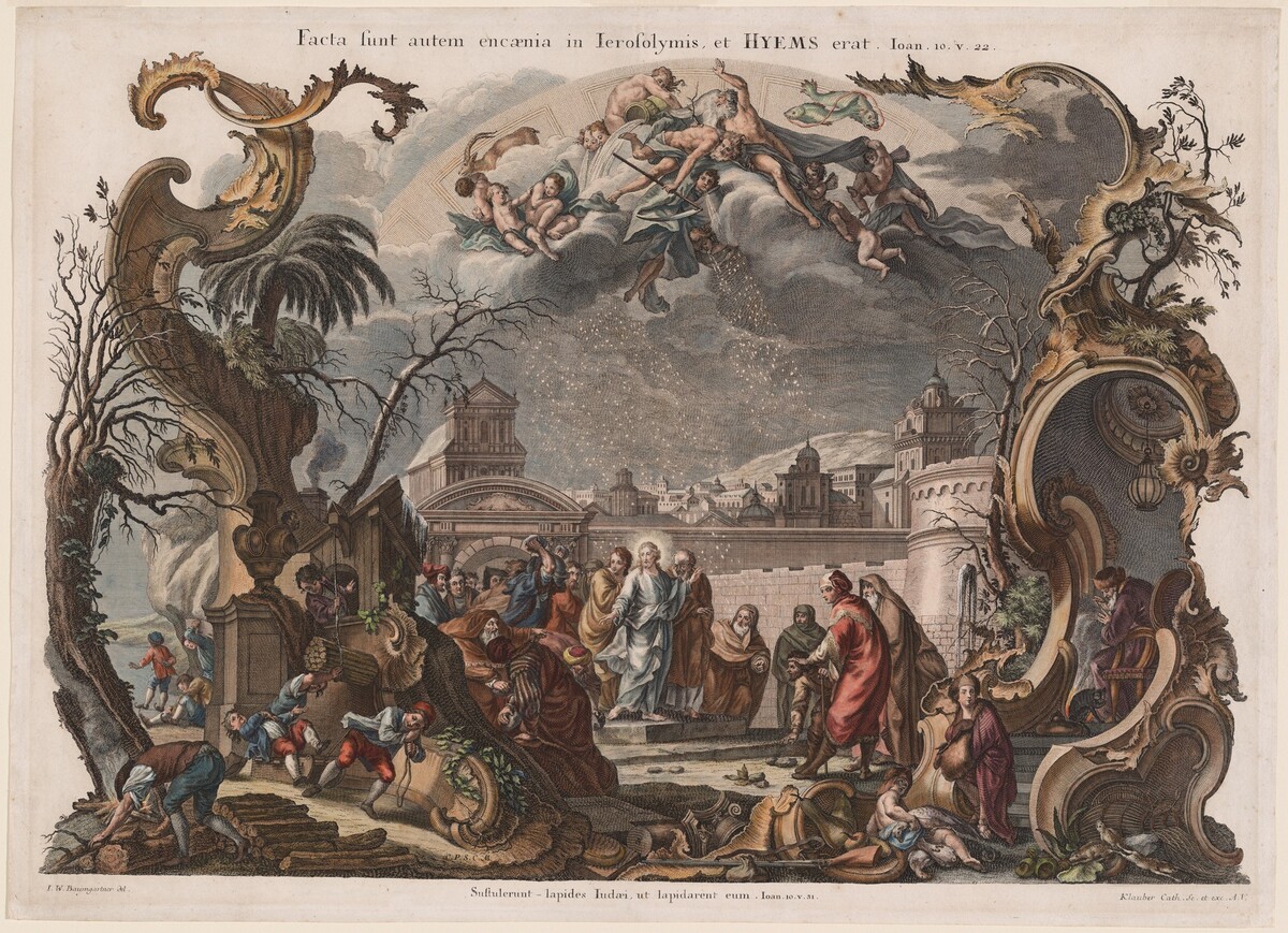 Winter by Joseph Sebastian Klauber, Johann Baptist Klauber, after Johann Wolfgang Baumgartner