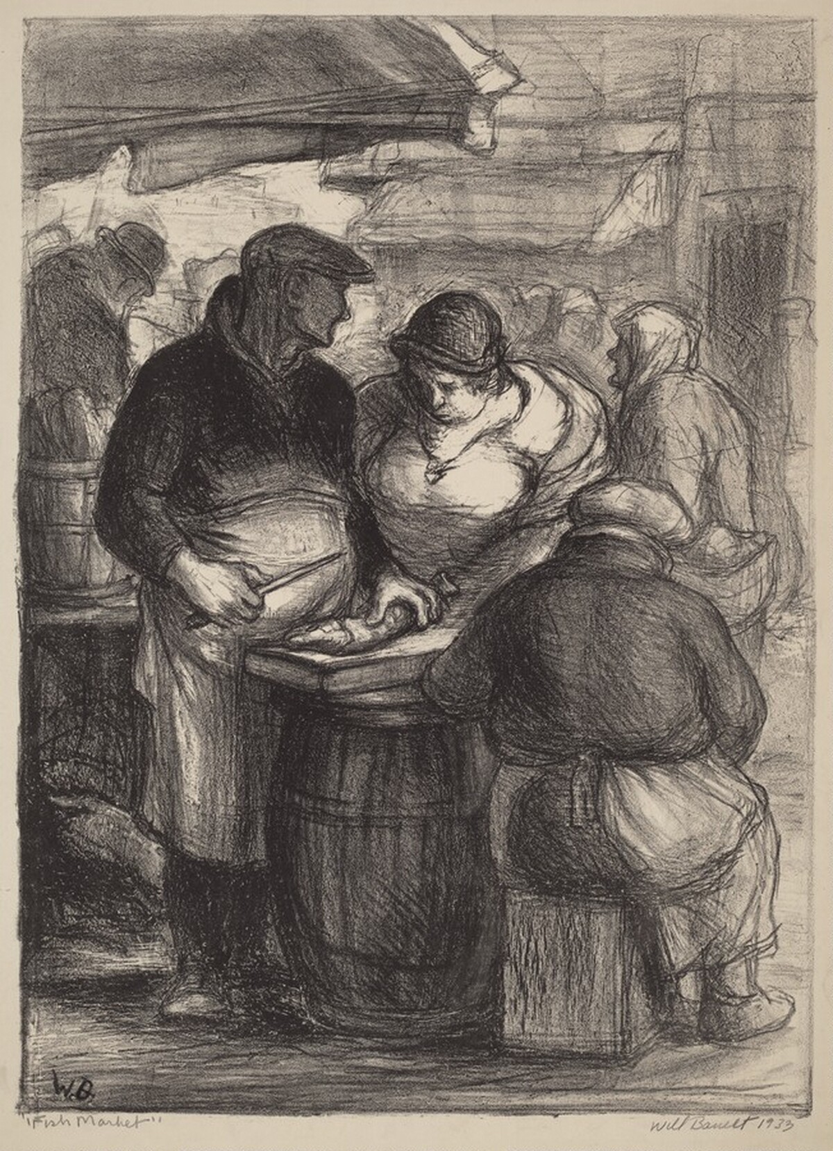 Fish Market by Will Barnet