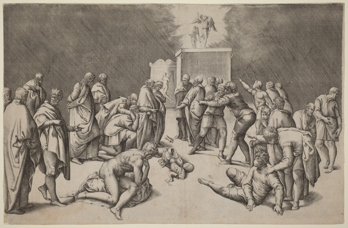 The Ark of the Lord in the Temple of Dagon by Battista Franco