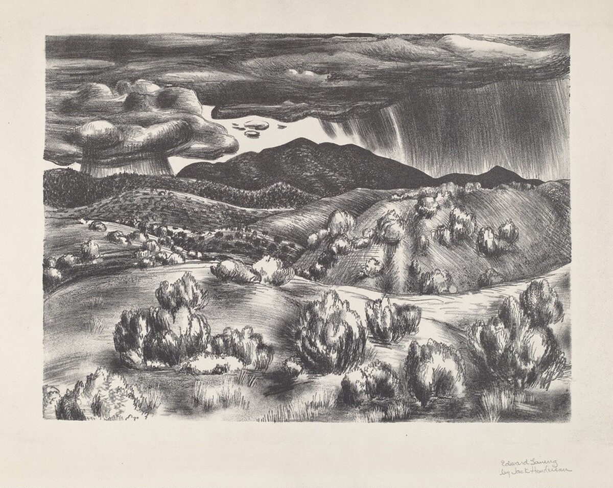 Untitled [Walking Rains] by Edward Laning