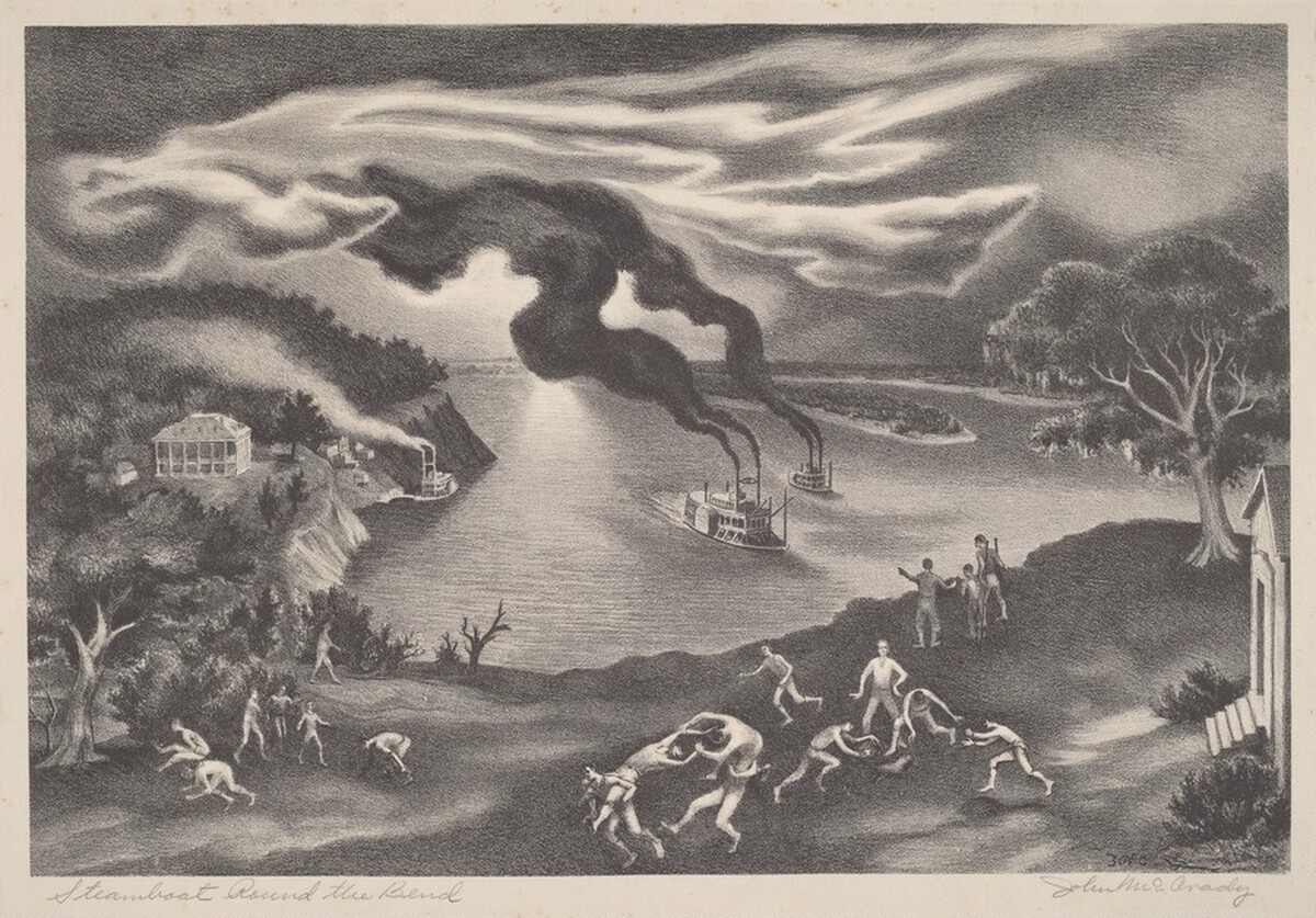 Steamboat 'Round the Bend by John McCrady