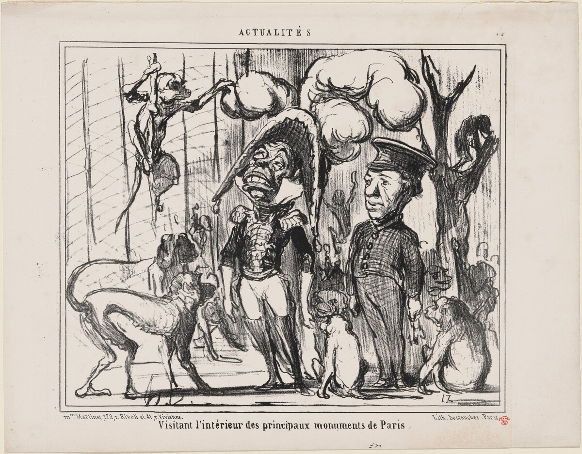 Visitant l'interieur... by Honoré Daumier