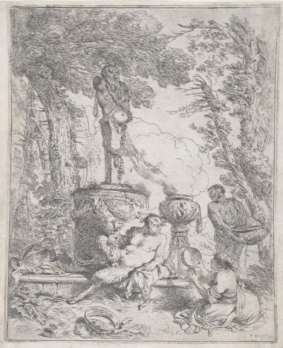 Pan Reclining before a Herm