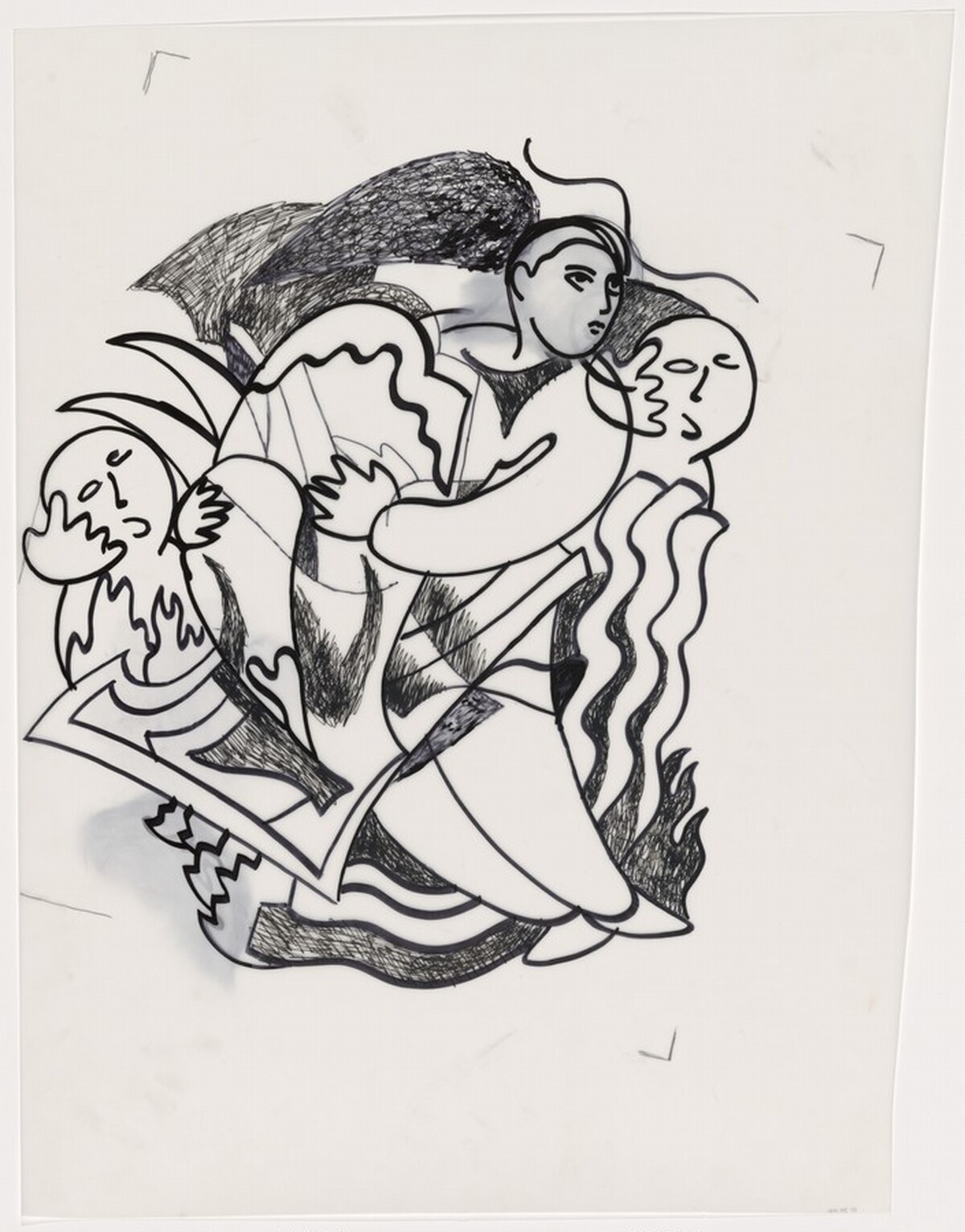 Drawing for "Surprising Novel: Chapter Four" by Sandro Chia
