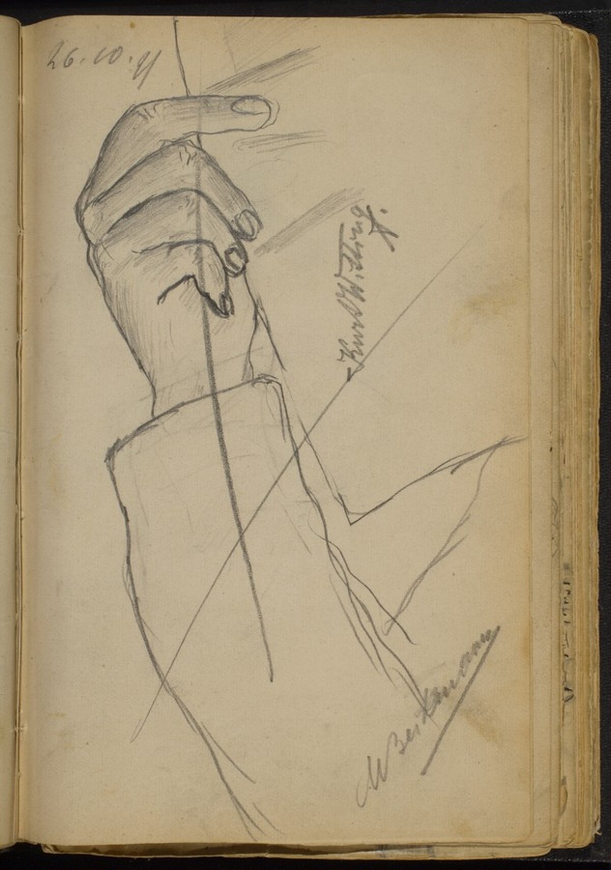 Study of a Right Hand by Max Beckmann