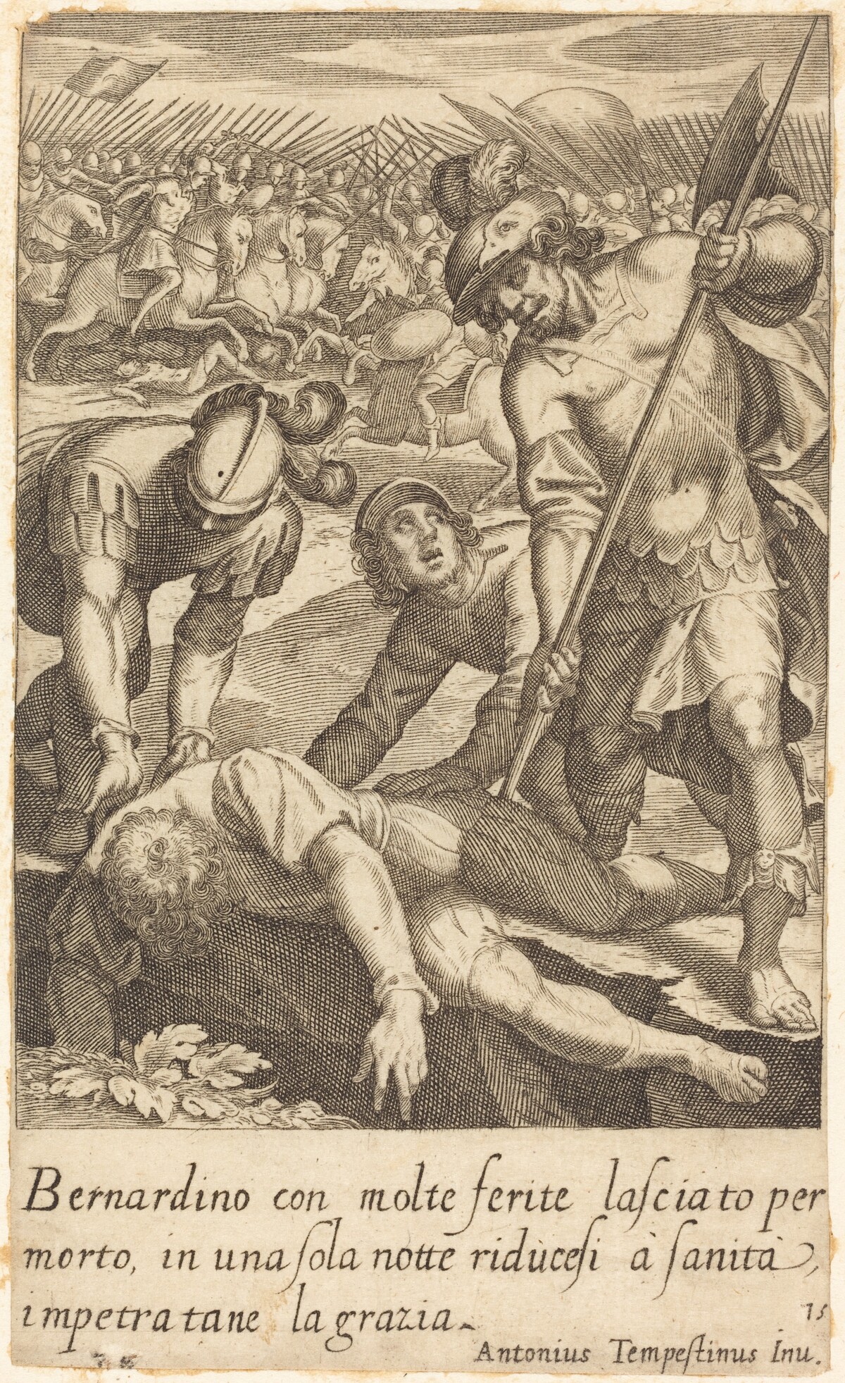 Bernardino by Jacques Callot after Antonio Tempesta