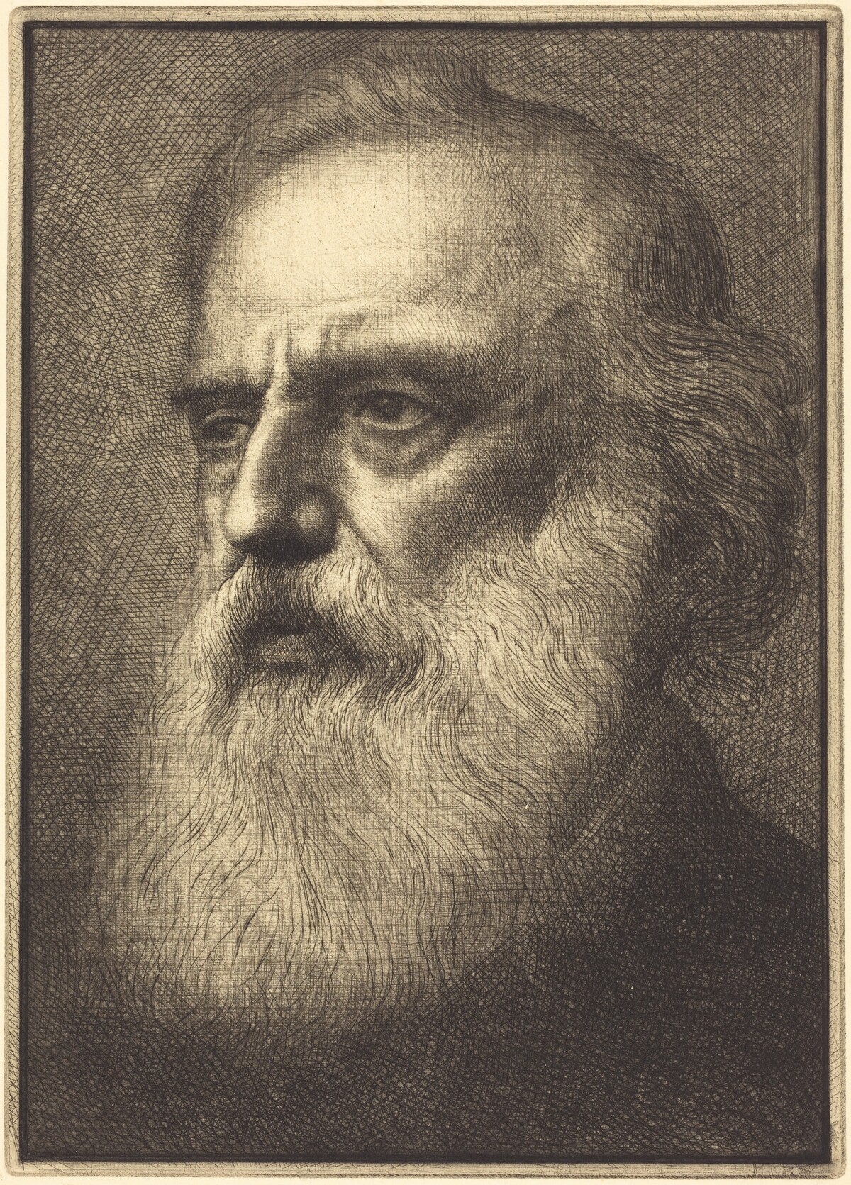 Self-Portrait, 4th plate by Alphonse Legros