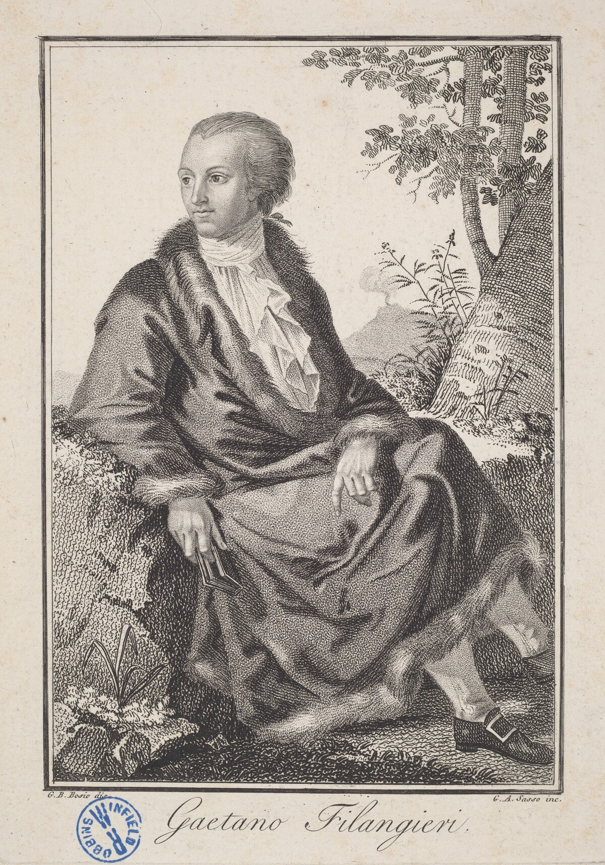 Gaetano Filangieri by Giovanni Antonio Sasso, after G. B. Bosio