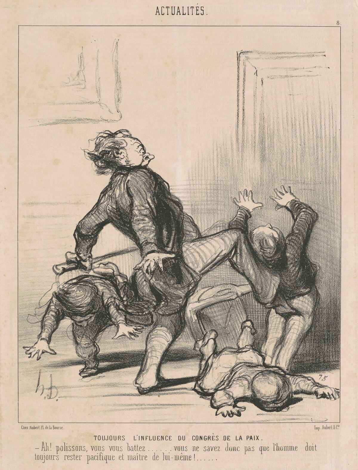 Toujours l'influence du congres de la paix ... by Honoré Daumier