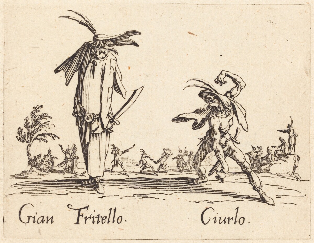 Gian Fritello and Ciurlo by Jacques Callot