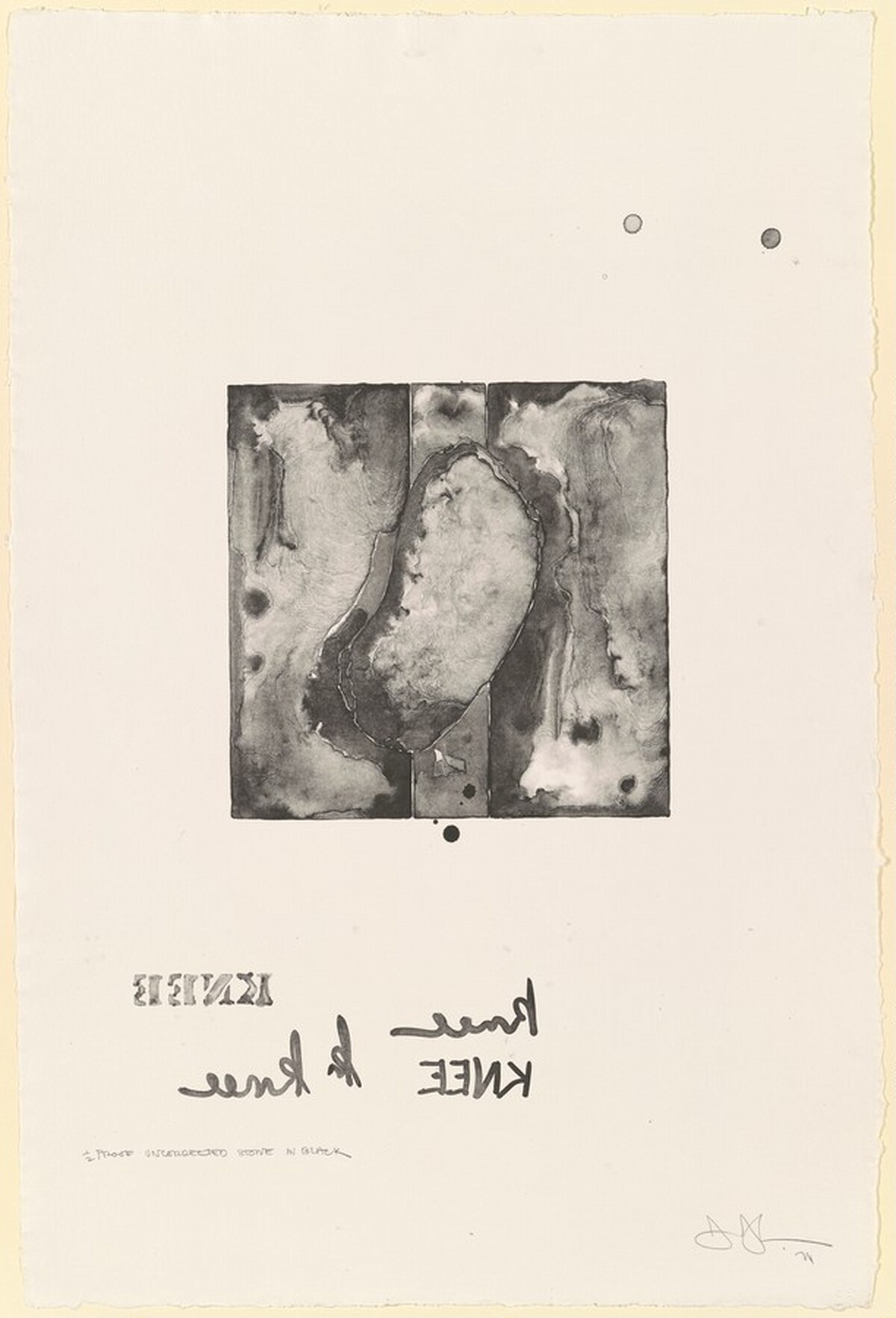 Knee [proof] by Jasper Johns