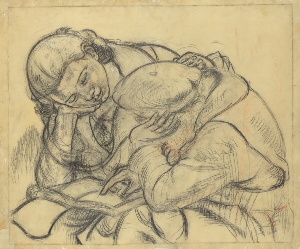 Two Girls Reading by Isabel Bishop