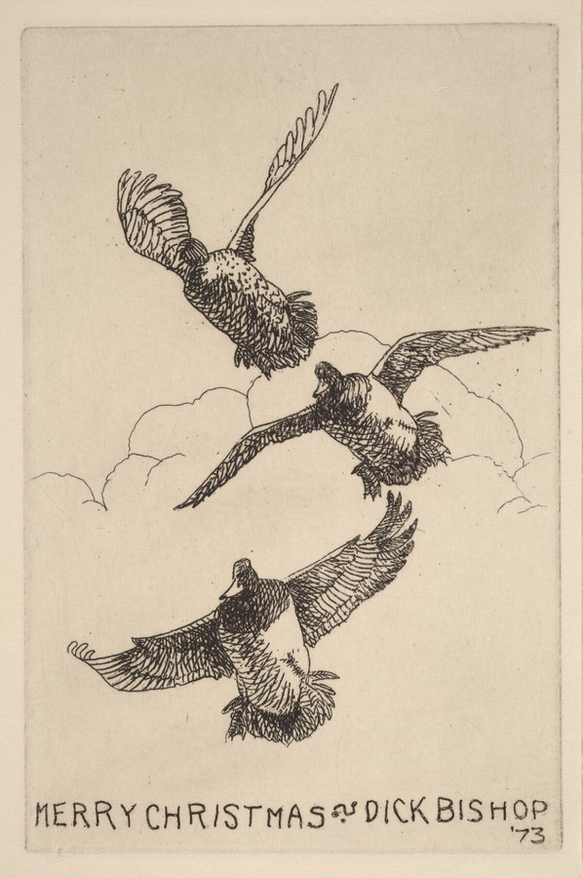 Christmas Card from Helen and Dick Bishop by Richard Evett Bishop