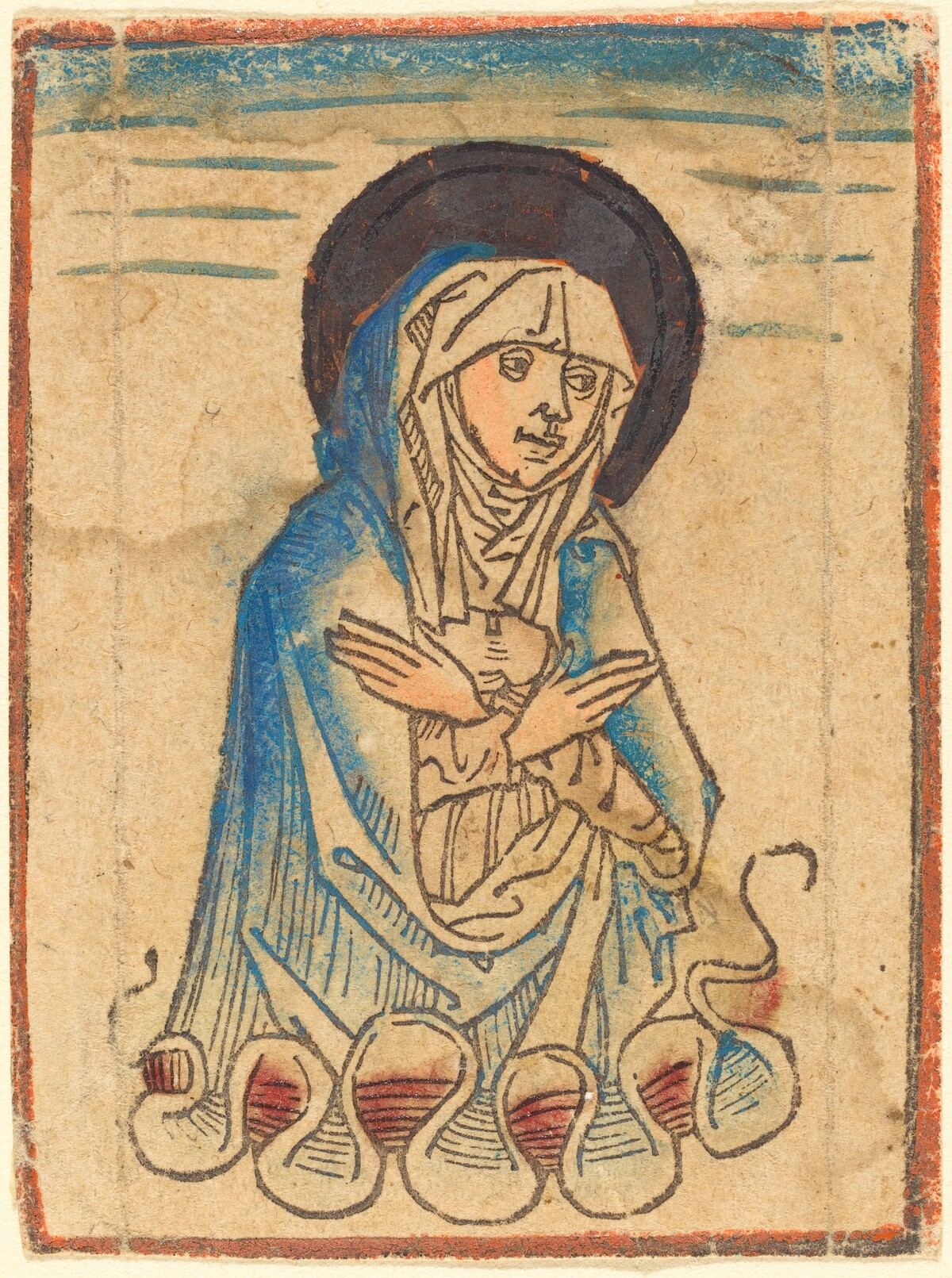 The Virgin in the Clouds by German 15th Century or Attributed to Master of the Housebook