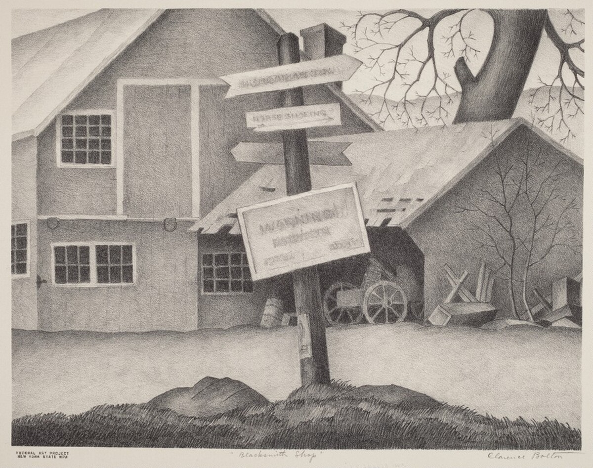 Blacksmith Shop by Clarence Bolton