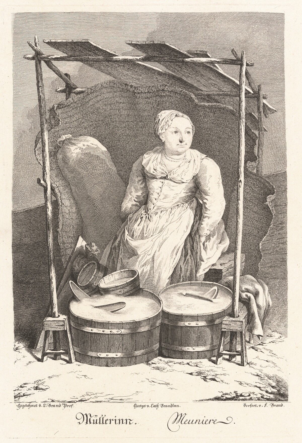 Müllerinn (Miller) by Friedrich August Brand and Catherine Brandinn, after Johann Christian Brand