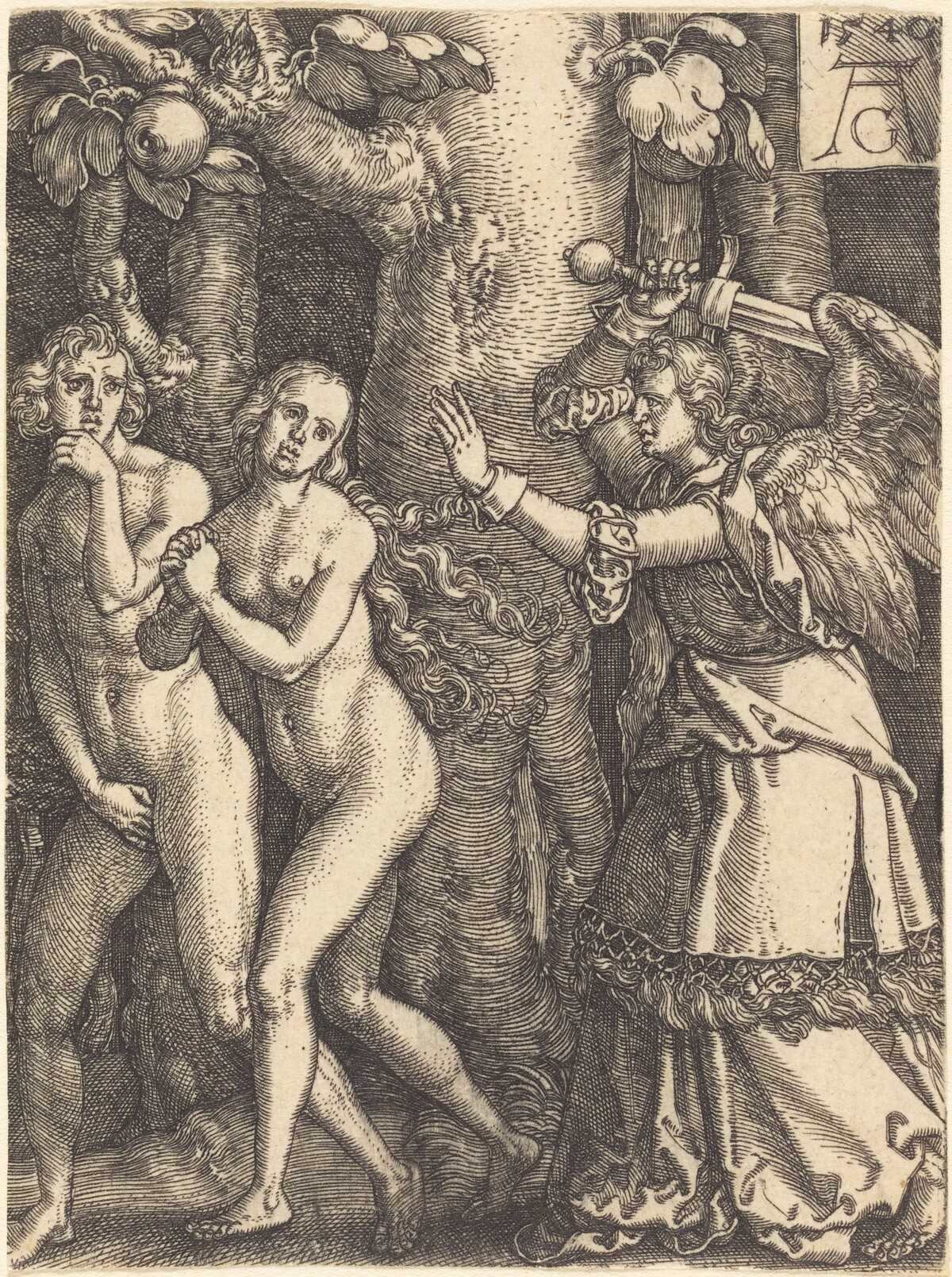 Expulsion from Paradise by Heinrich Aldegrever