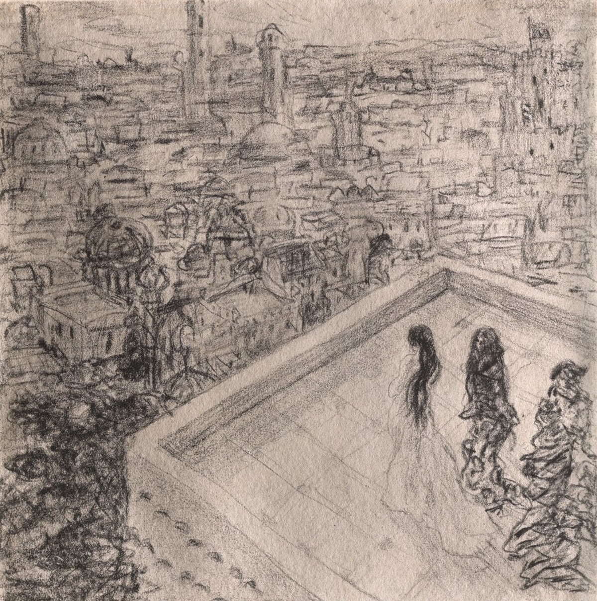Danseuses Espagnoles [Spanish Dancers: Sketch for _D'un Pays plus beau_ (Paris, 1910)] by Pierre Bonnard