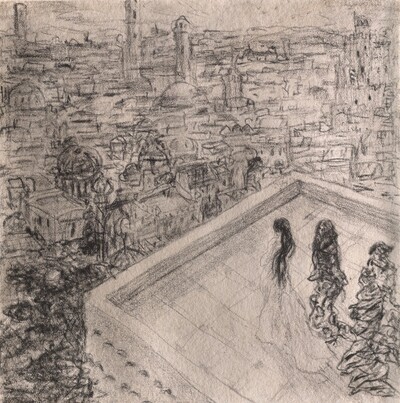 Danseuses Espagnoles [Spanish Dancers: Sketch for _D'un Pays plus beau_ (Paris, 1910)]