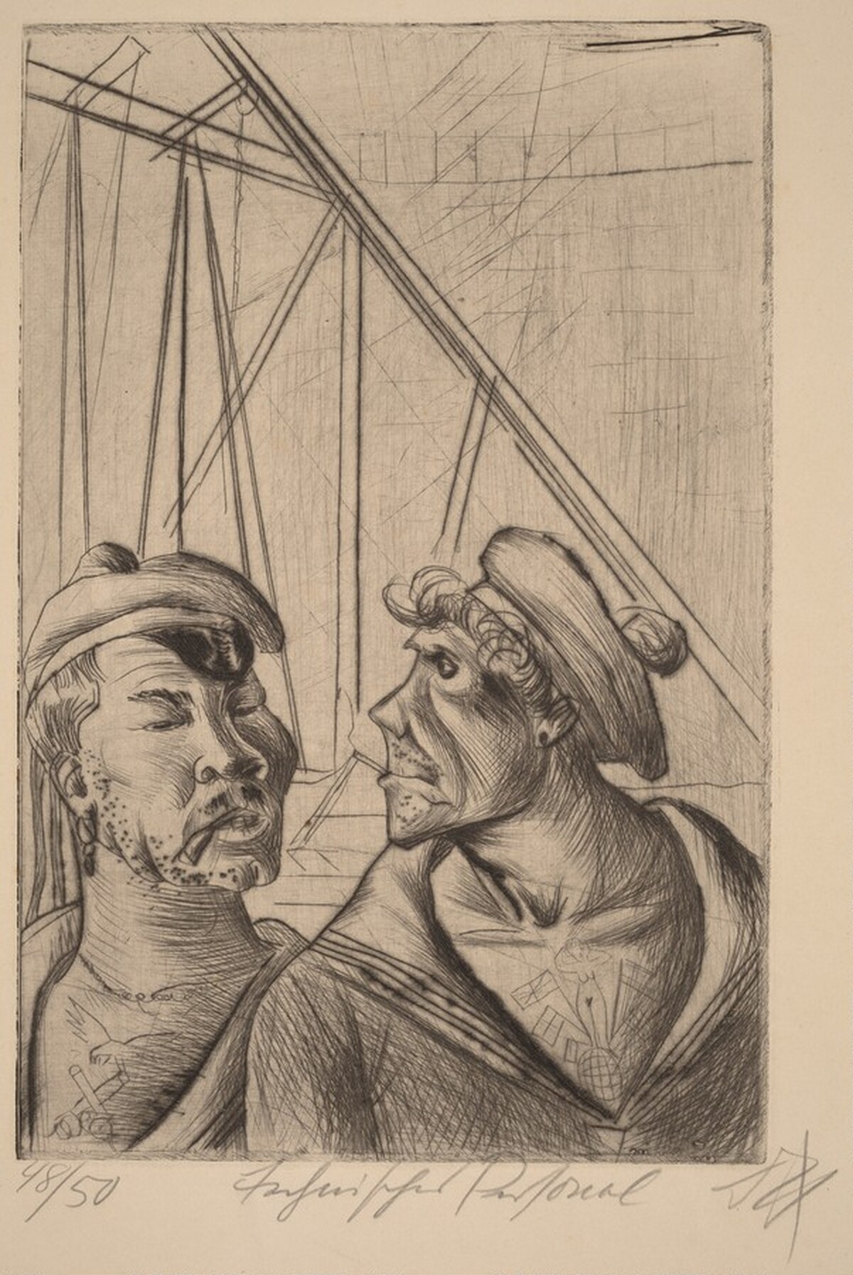 Technisches Personal (Technicians) by Otto Dix