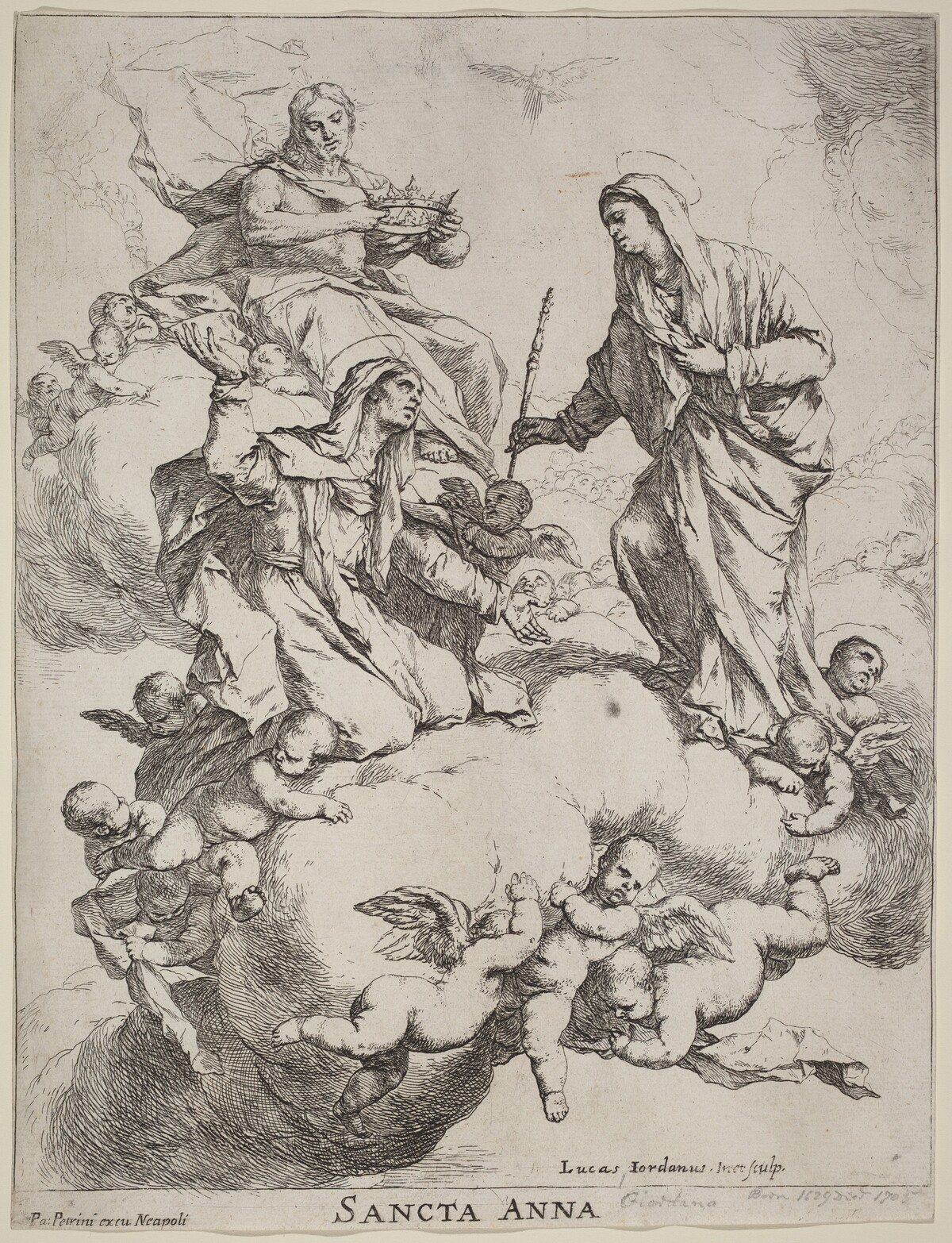 Saint Anne Received by the Virgin and Christ by Luca Giordano