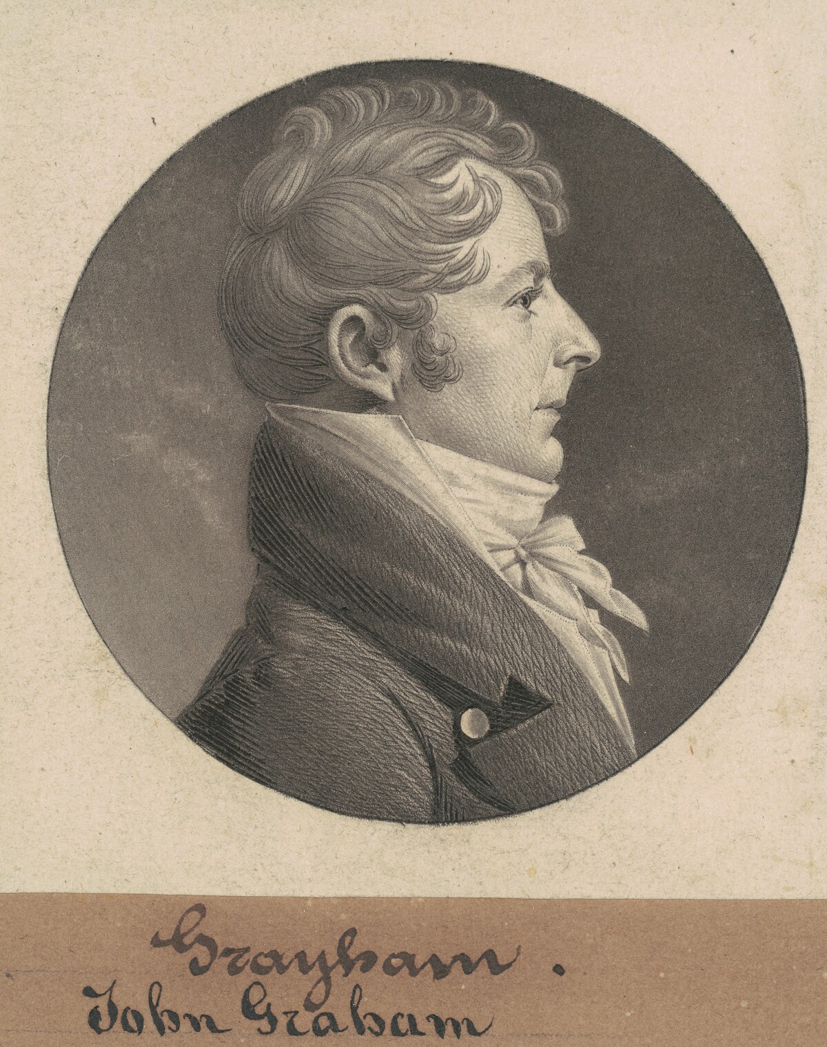 John Graham by Charles B. J. Févret de Saint-Mémin