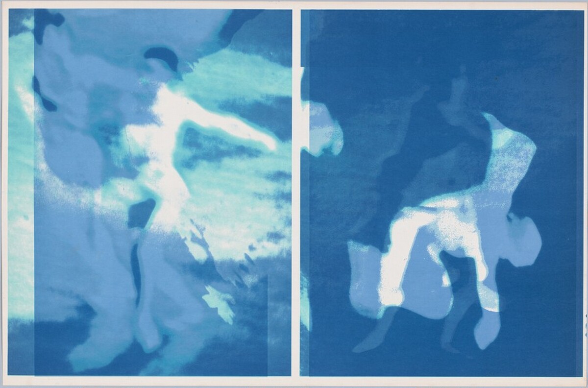 Nureyev Flying (blue) by Eugene Feldman