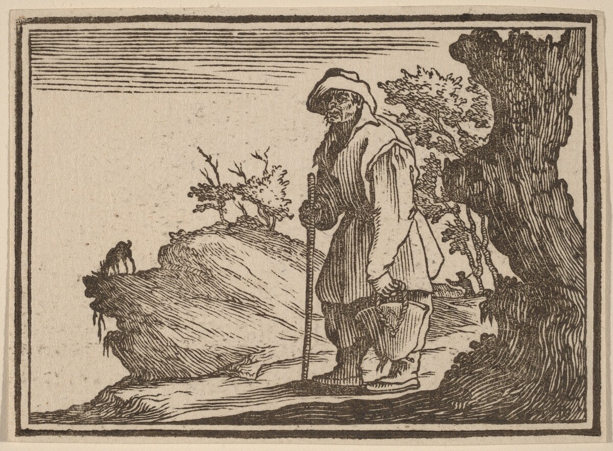 Peasant with Sack by Edouard Eckman after Jacques Callot