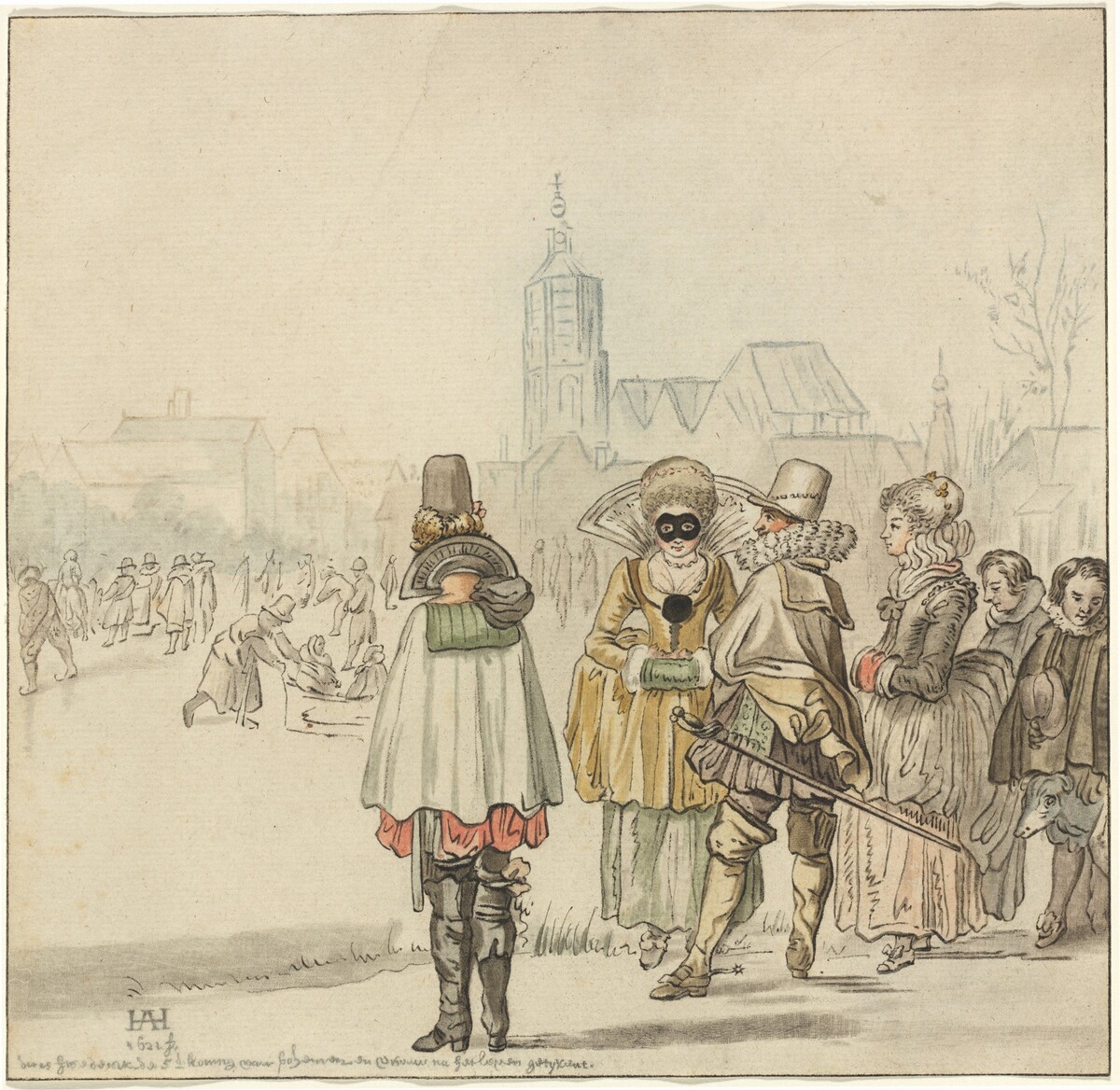 The Winter King on the Ice by Cornelis Ploos van Amstel after Hendrick Avercamp